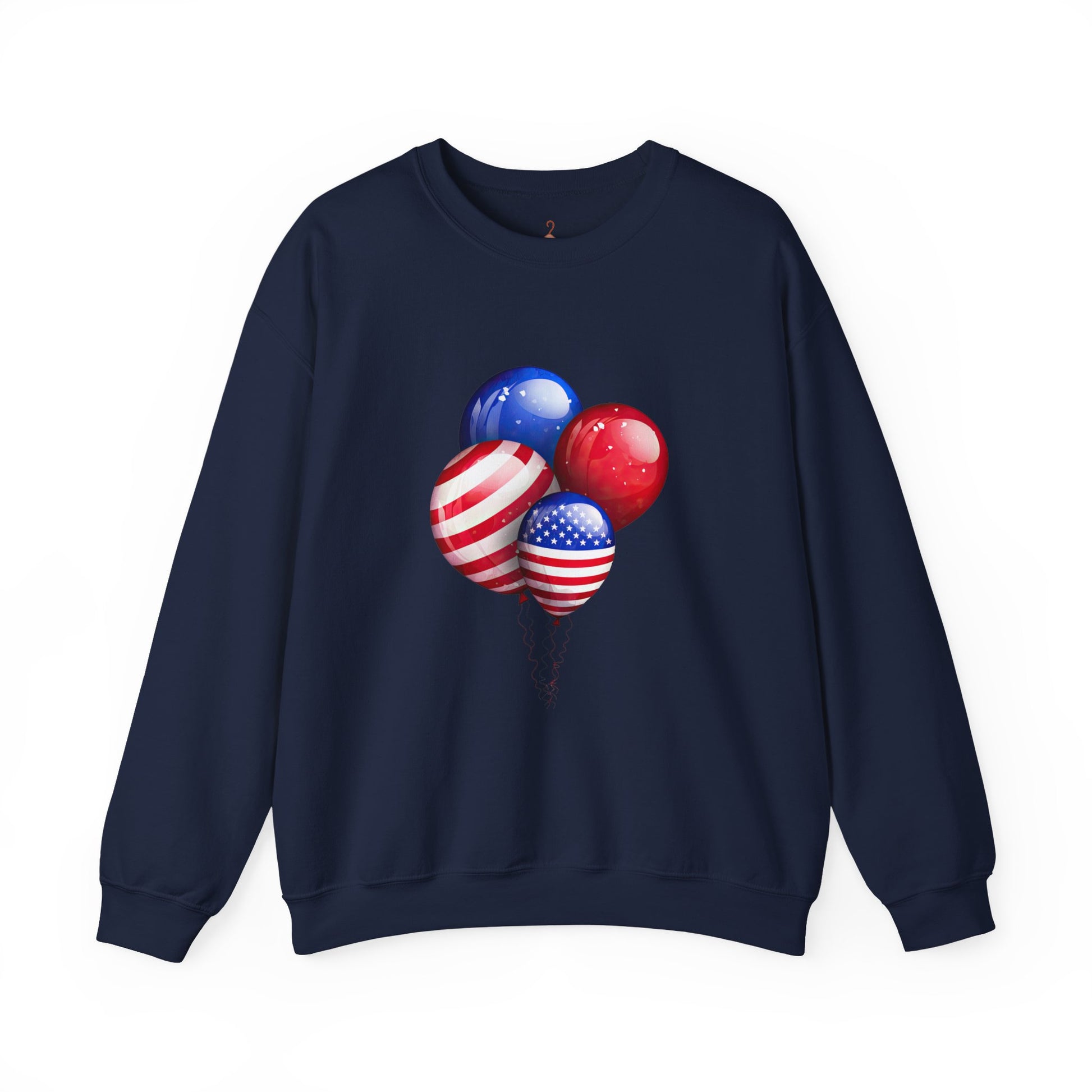 Patriotic Balloons Crewneck Sweatshirt – USA Flag 4th of July Pullover