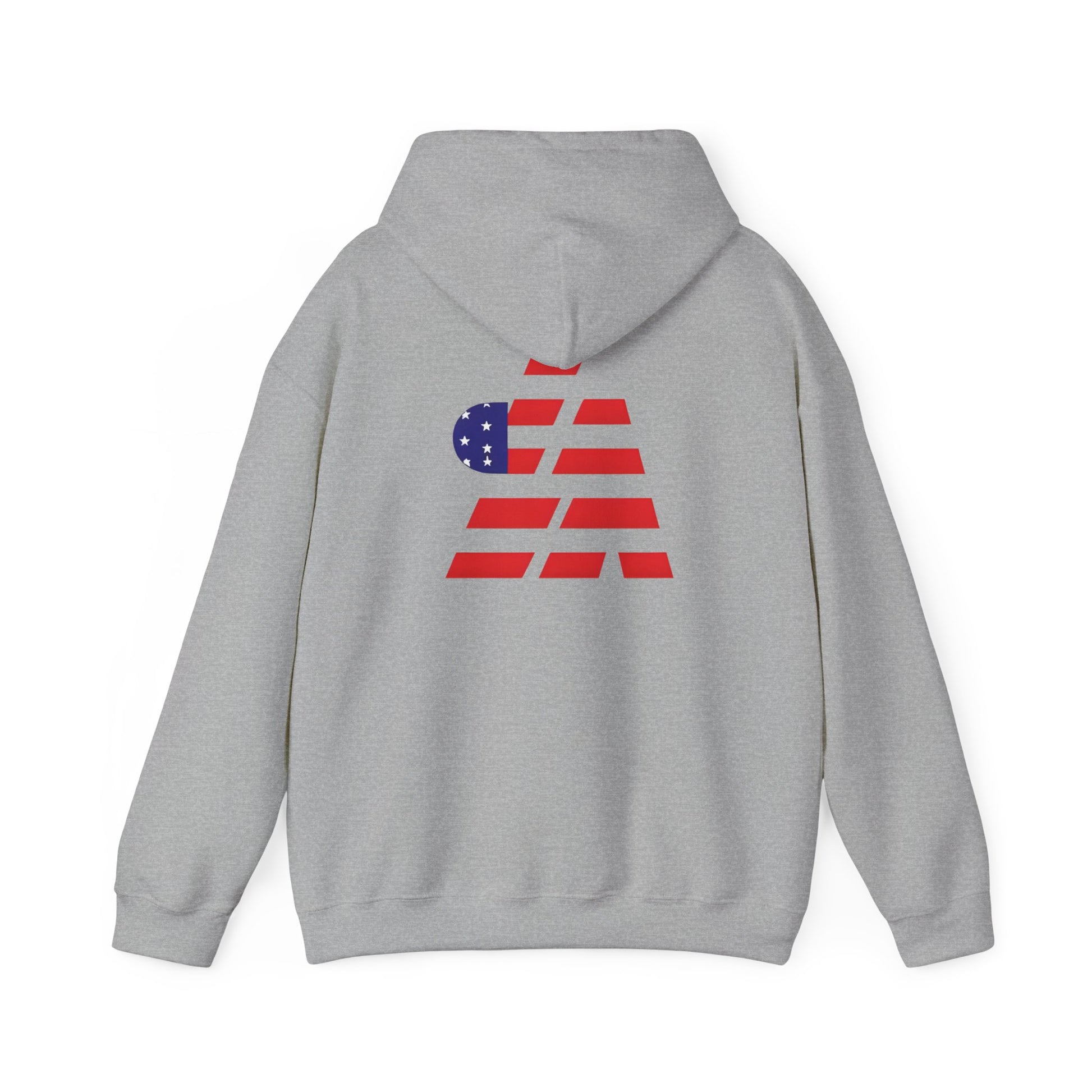 Patriotic Graphic Hoodie - Unisex Heavy Blend Sweatshirt with Flag Design