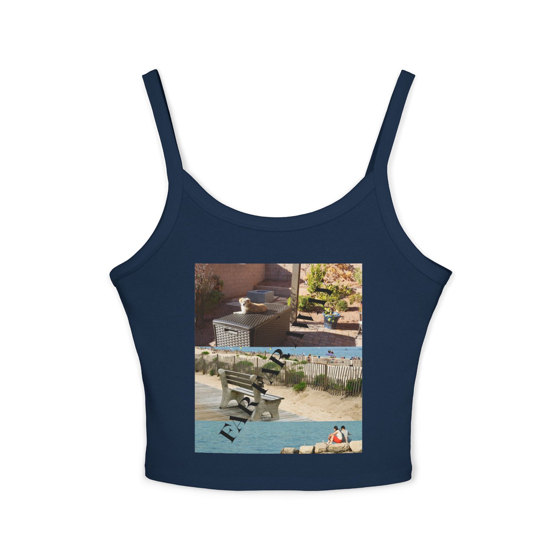 Tank Top — Vintage Poolside Photo Print Crop Tank
