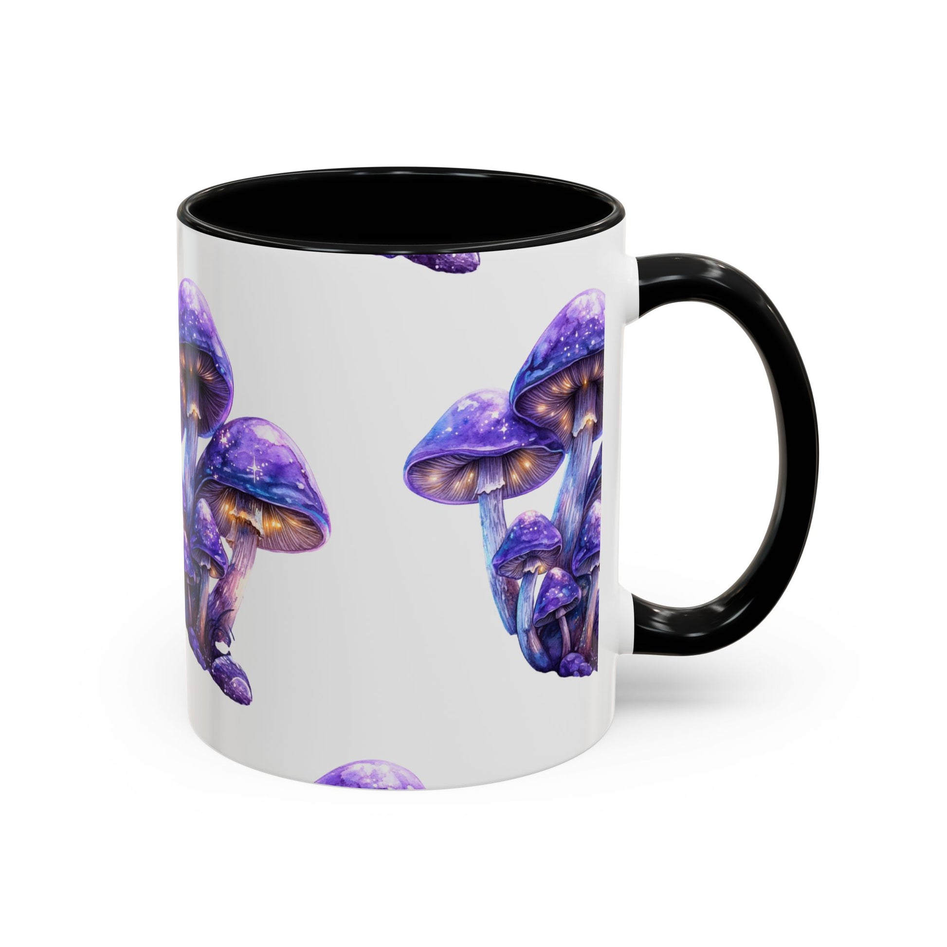 Mystical Mushroom Coffee Mug - Enchanting Purple Design for Nature Lovers