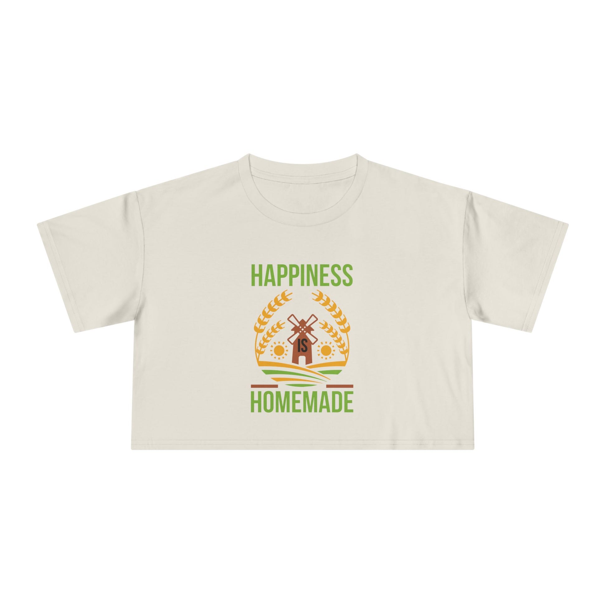 Happiness Is Homemade Women’s Crop Tee — Retro Kitchen Baking Graphic