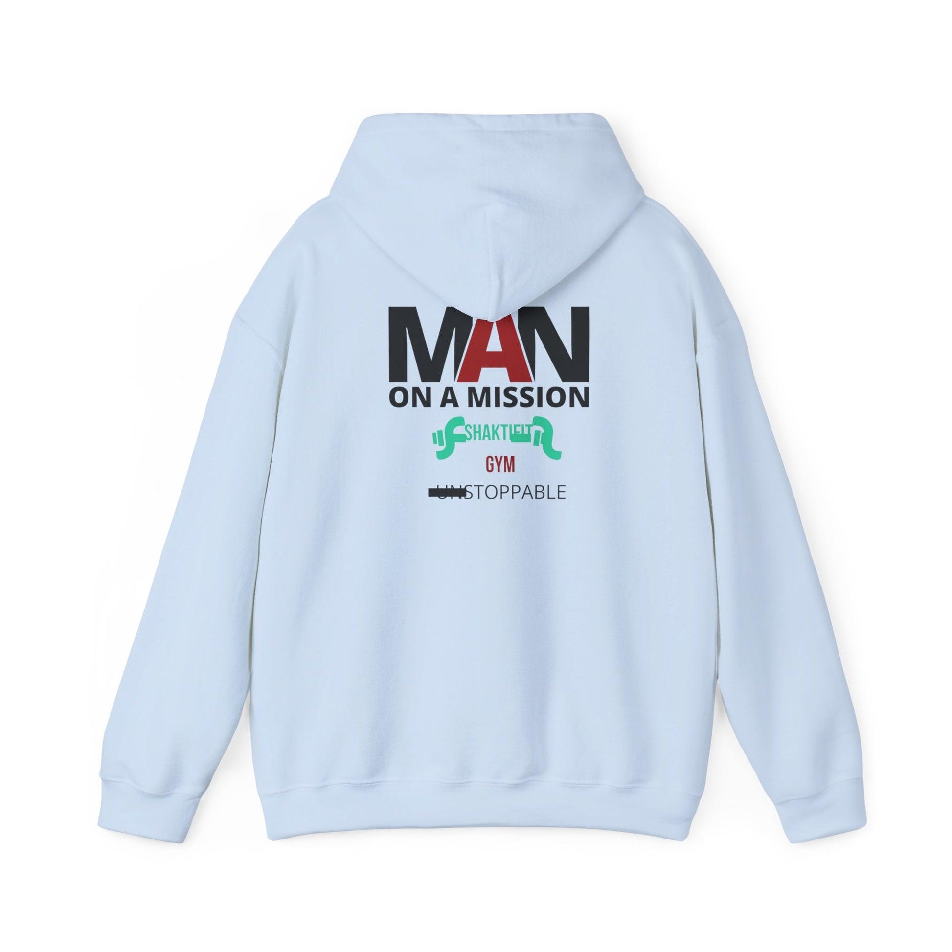 Motivational Hoodie for Men, ‘MAN ON A MISSION’ Sweatshirt
