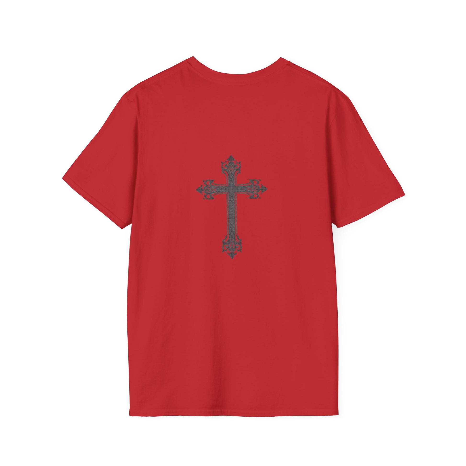 Ornate Gothic Cross T-Shirt - Vintage Religious Graphic Tee