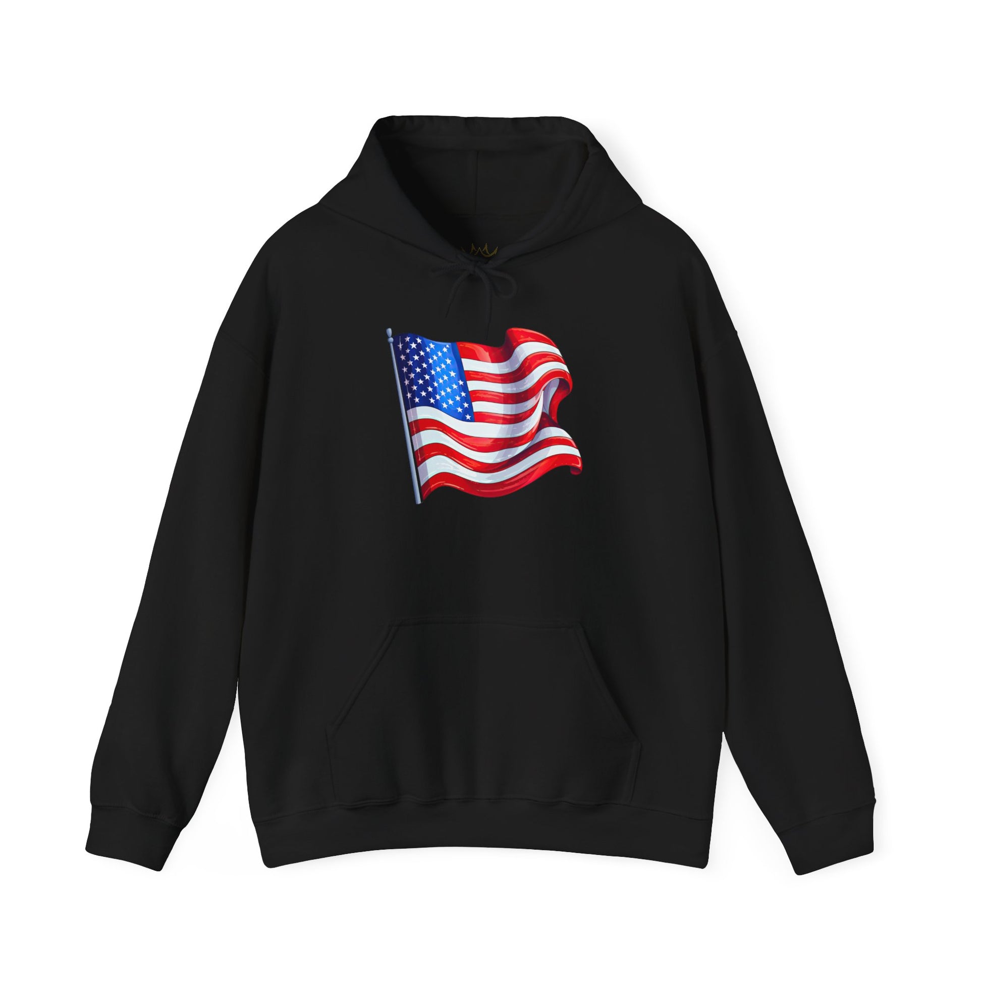 Patriotic Flag Hooded Sweatshirt | Unisex Heavy Blend | Perfect for Celebrations