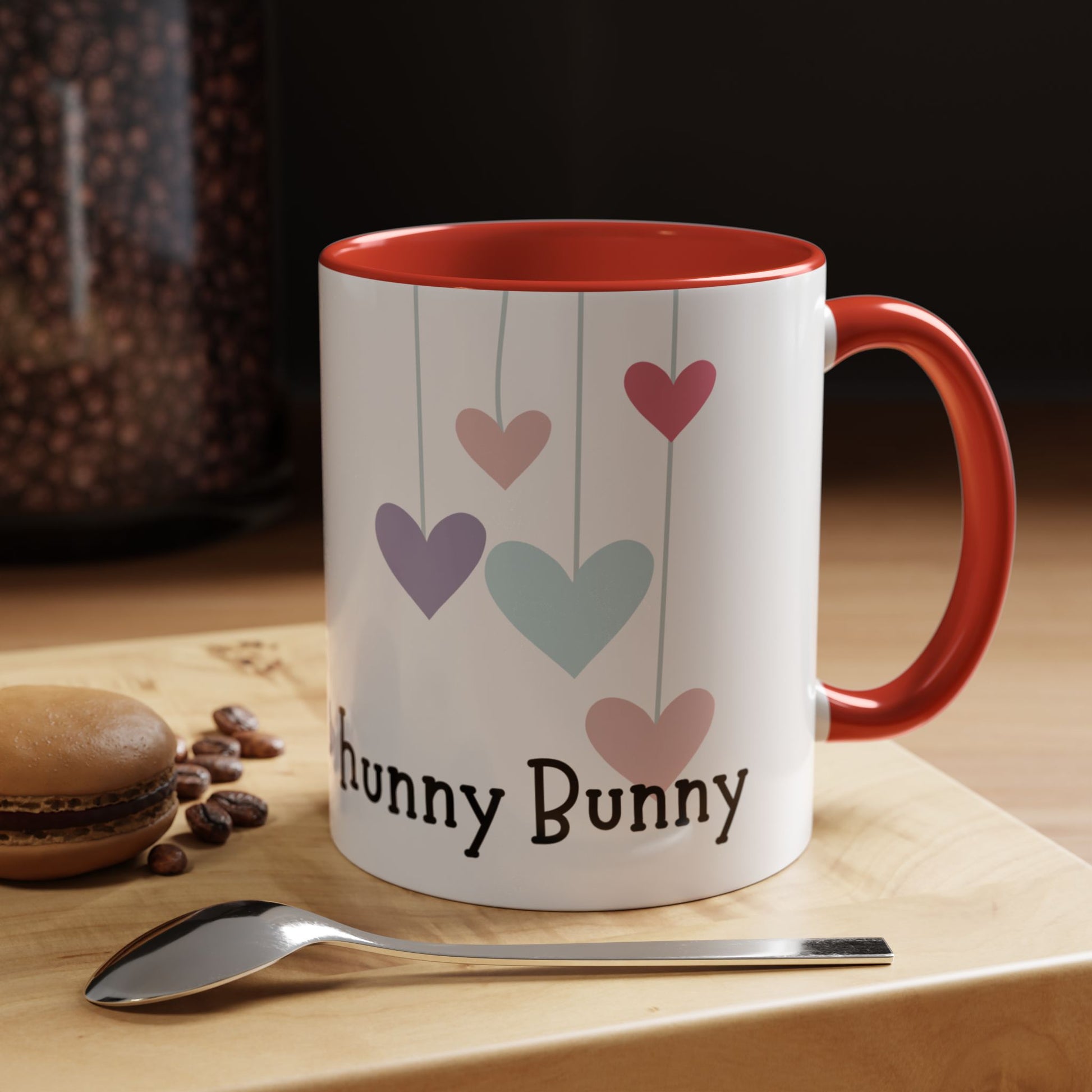Cute Heart Hanging Accent Coffee Mug for Bunny Lovers