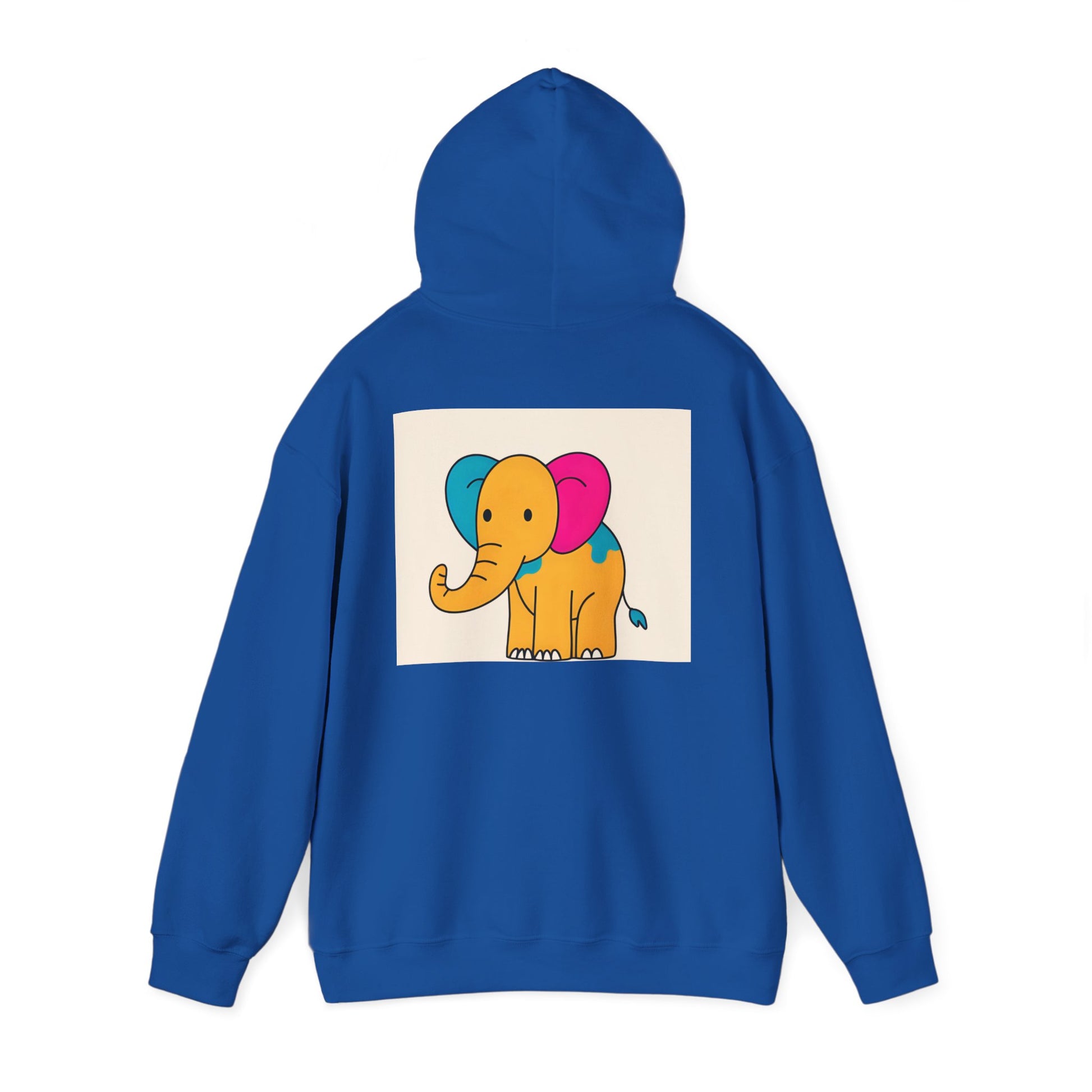 Colorful Elephant Graphic Hooded Sweatshirt - Cute Animal Wear, Perfect for Kids & Adults, Ideal Gift for Animal Lovers, Cozy Casual [...]