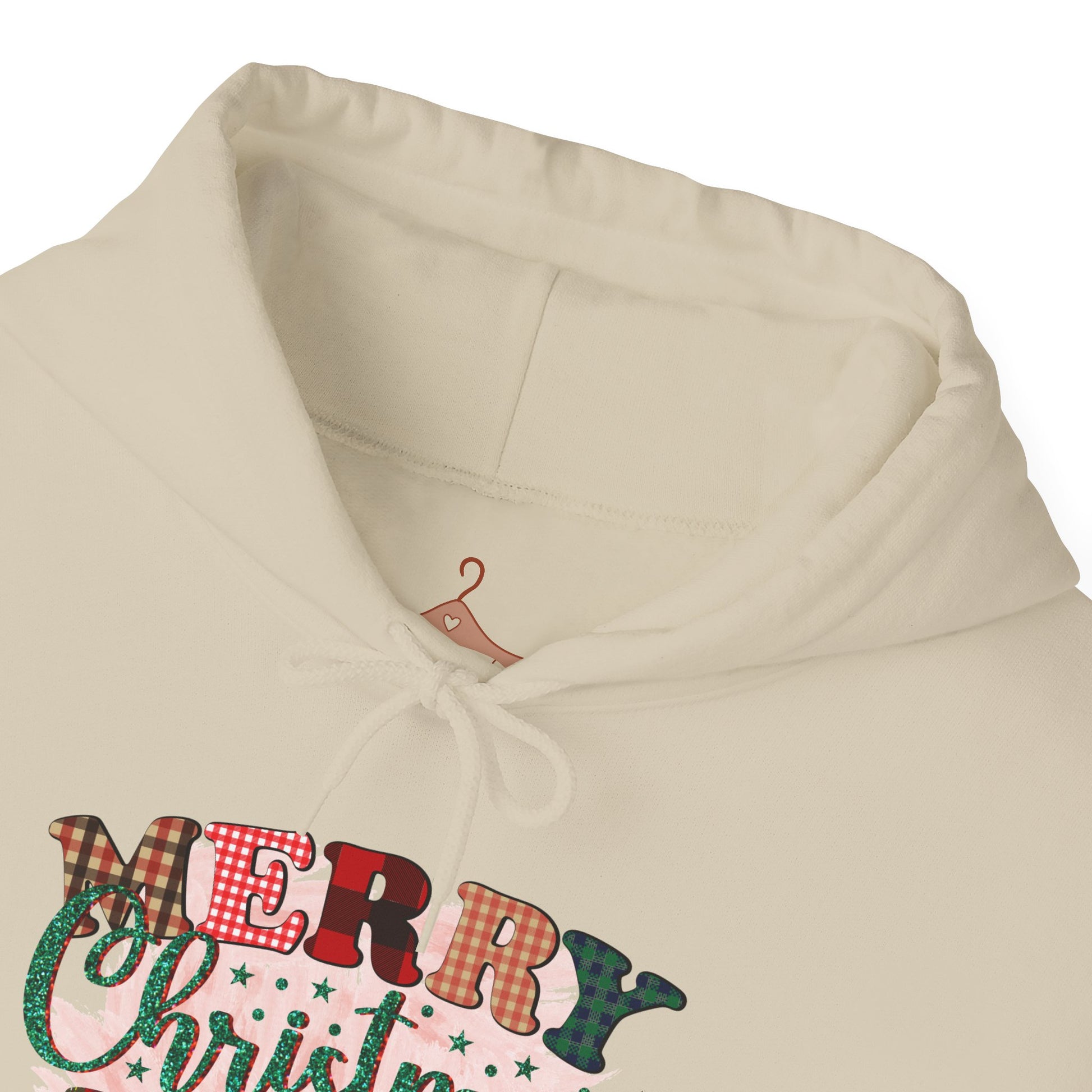 Merry Christmas Y'all Hoodie – Plaid Holiday Graphic Hooded Sweatshirt