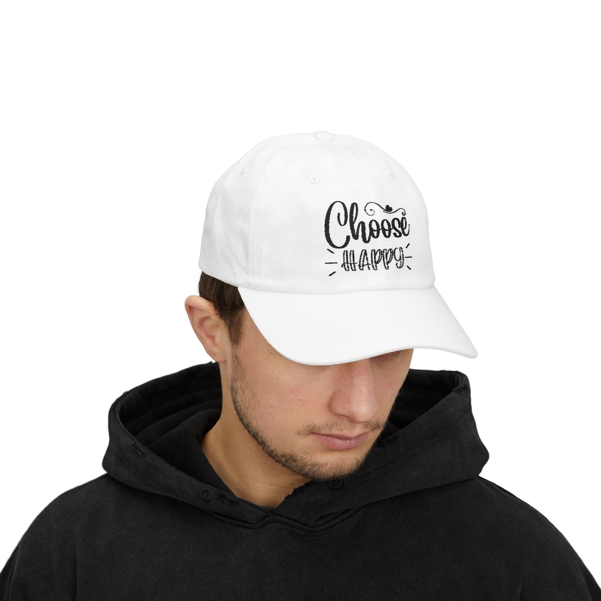 Choose Happy Classic Dad Cap, Inspirational Hat
