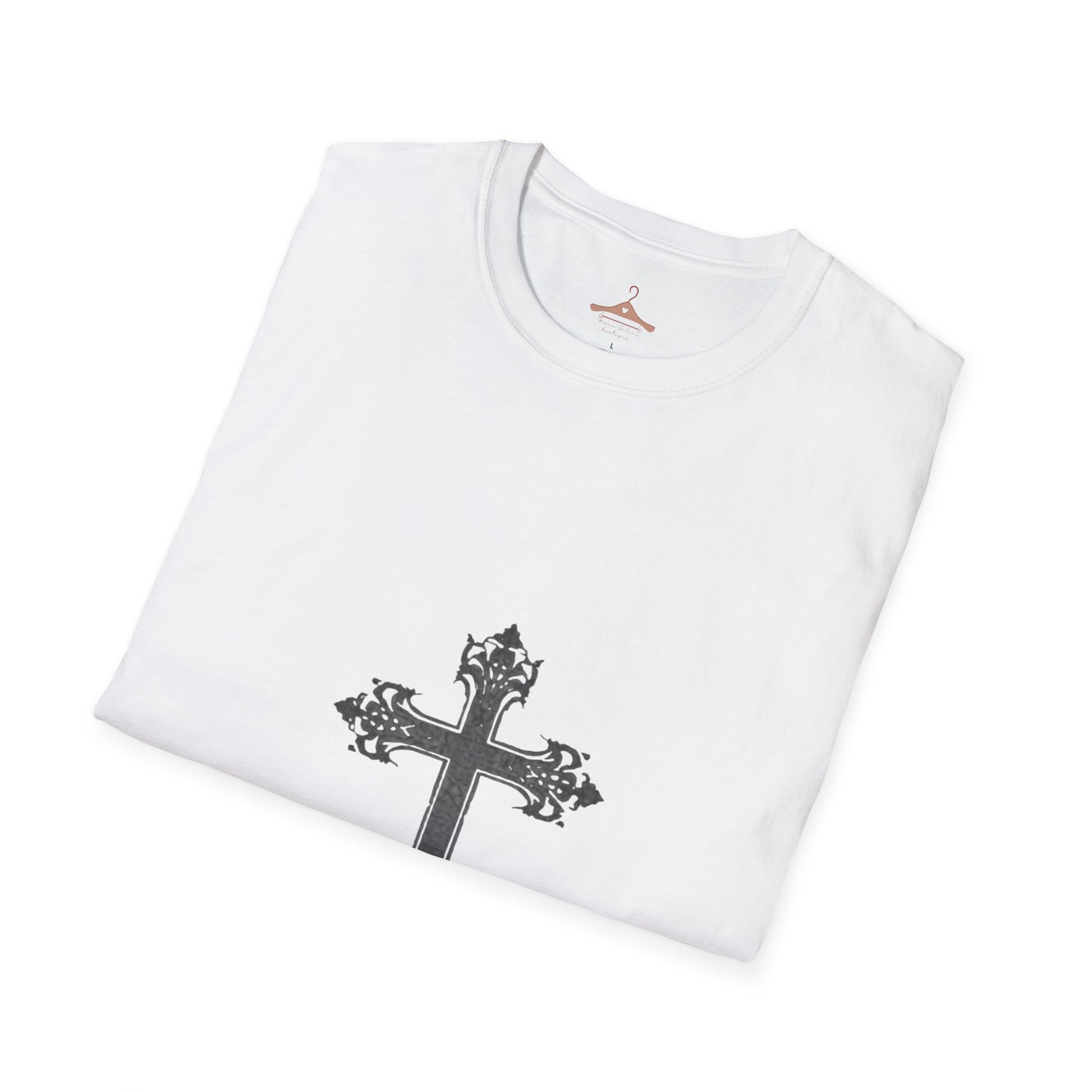 Ornate Gothic Cross T-Shirt - Vintage Religious Graphic Tee