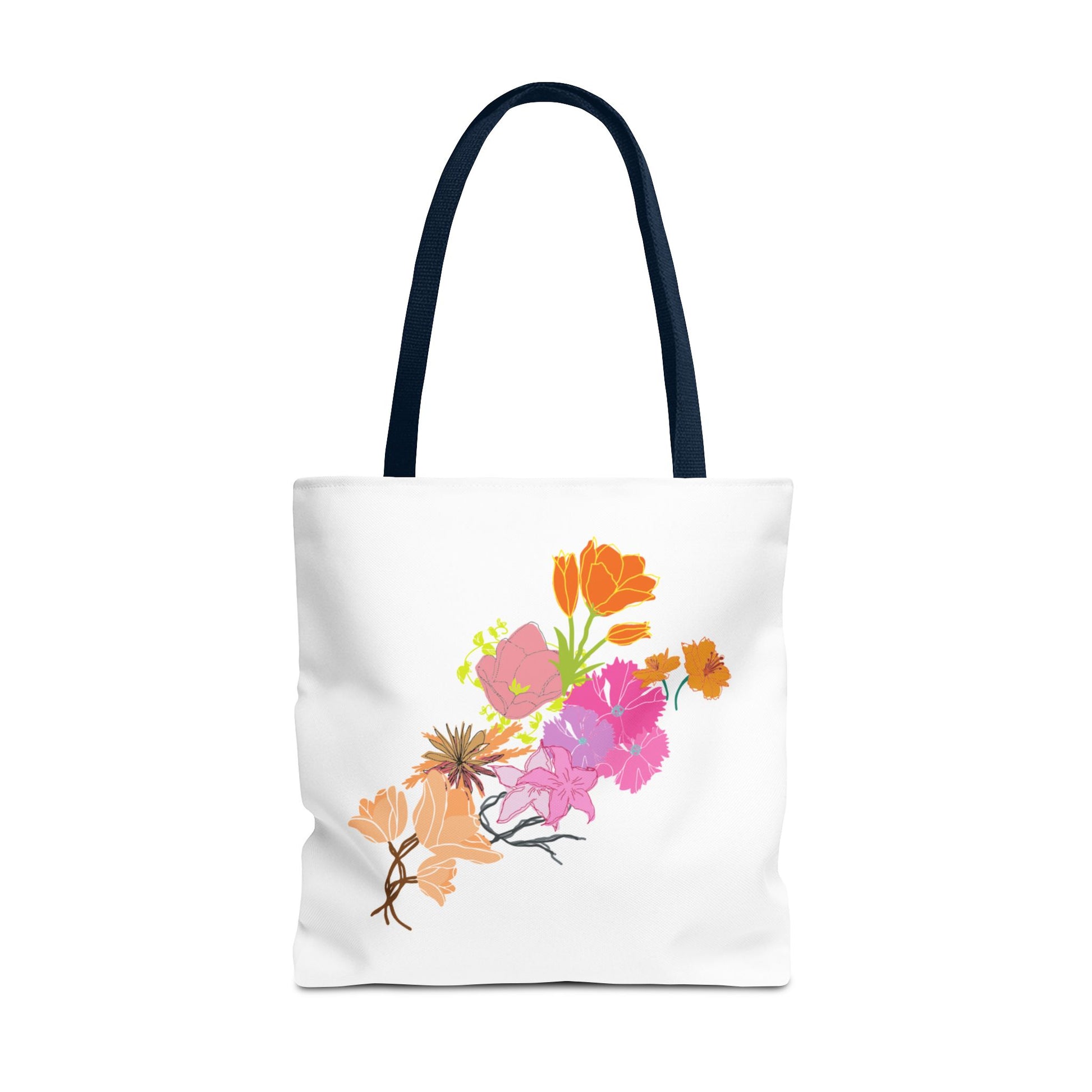 Floral Print Tote Bag, Eco-Friendly Shopping Tote, Boho Chic Bag, Flower Lover Gift, Reusable Grocery Bag, Spring Accessory