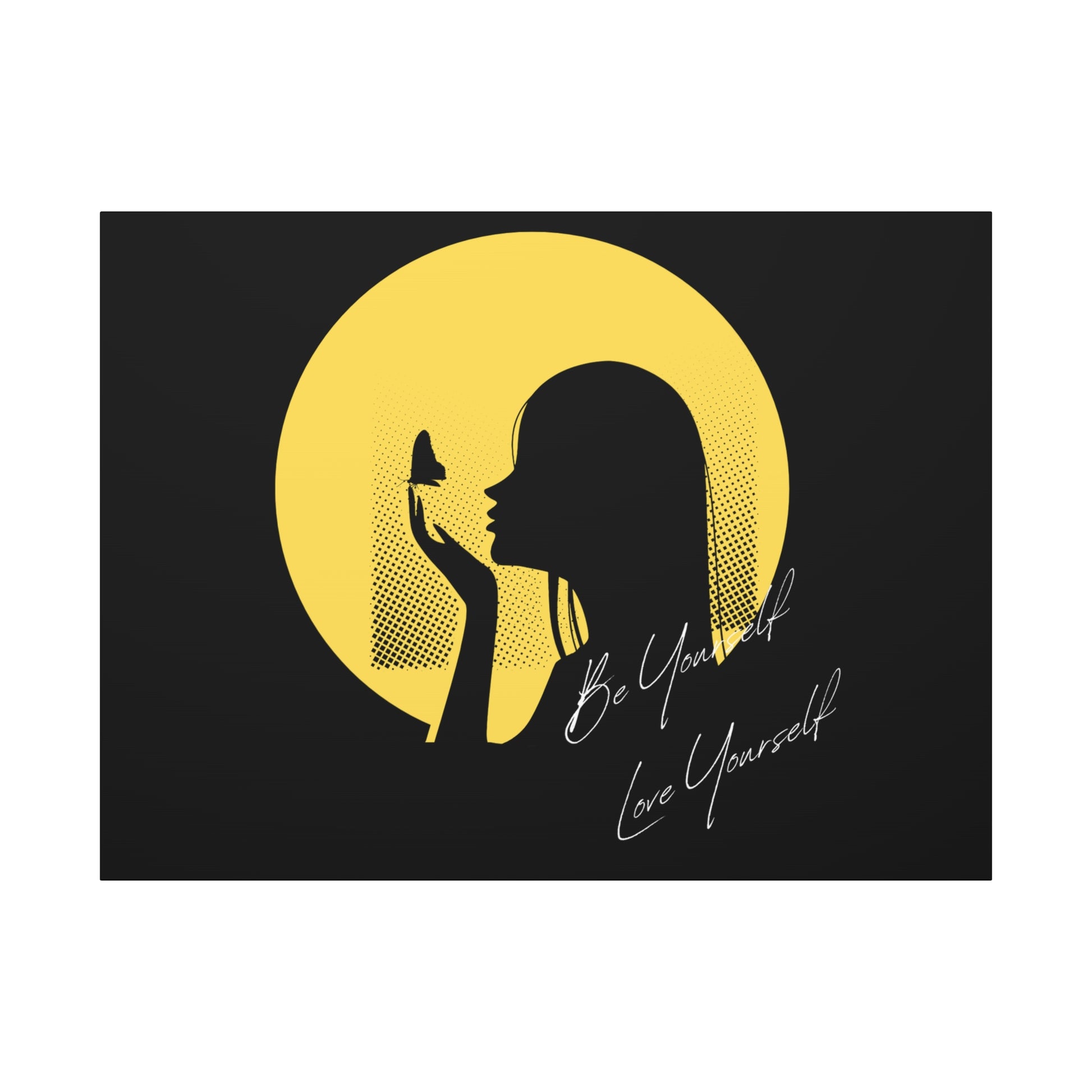 Inspirational Canvas Art, Self-Love Decor, Motivational Wall Art, Butterfly Print