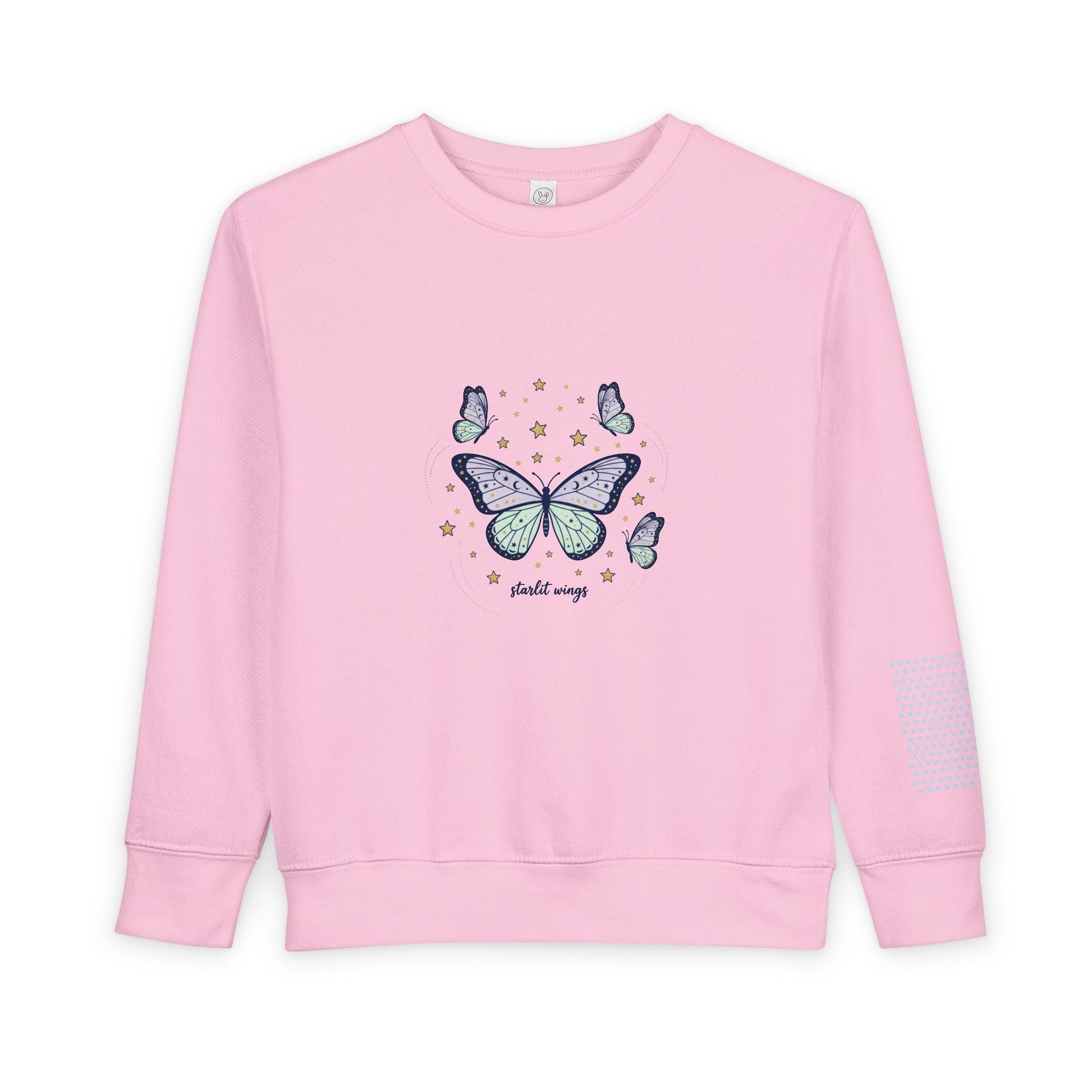 Butterfly Wings Toddler Sweatshirt — Purple Green Cute Kids Pullover