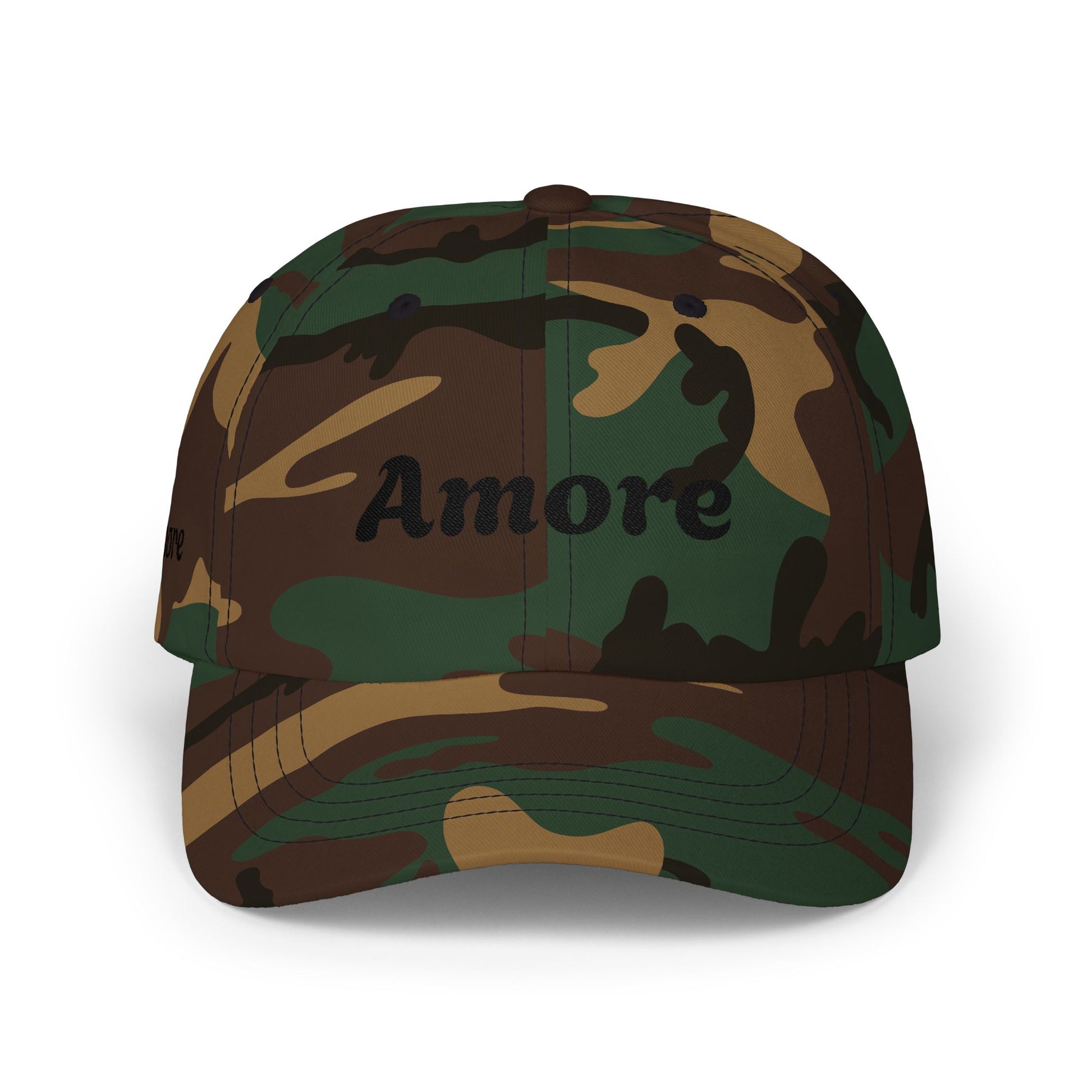 Amore Embroidered Dad Cap — Minimalist Romance Baseball Hat