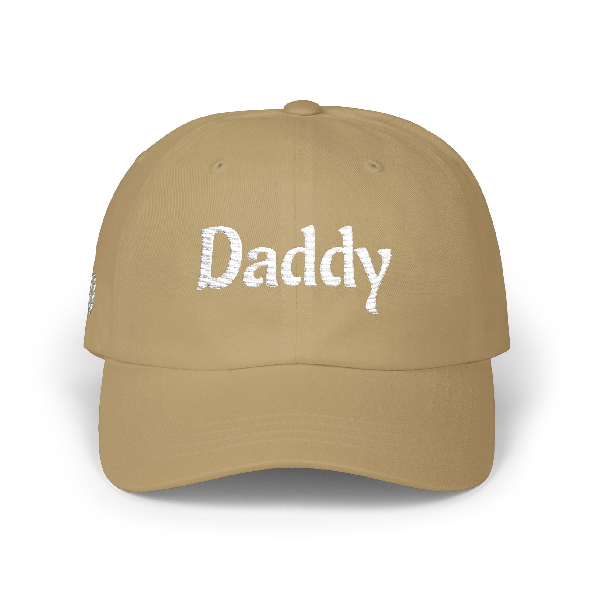 Daddy Embroidered Dad Cap — Classic Beige Baseball Hat for Fathers, Father’s Day Gift