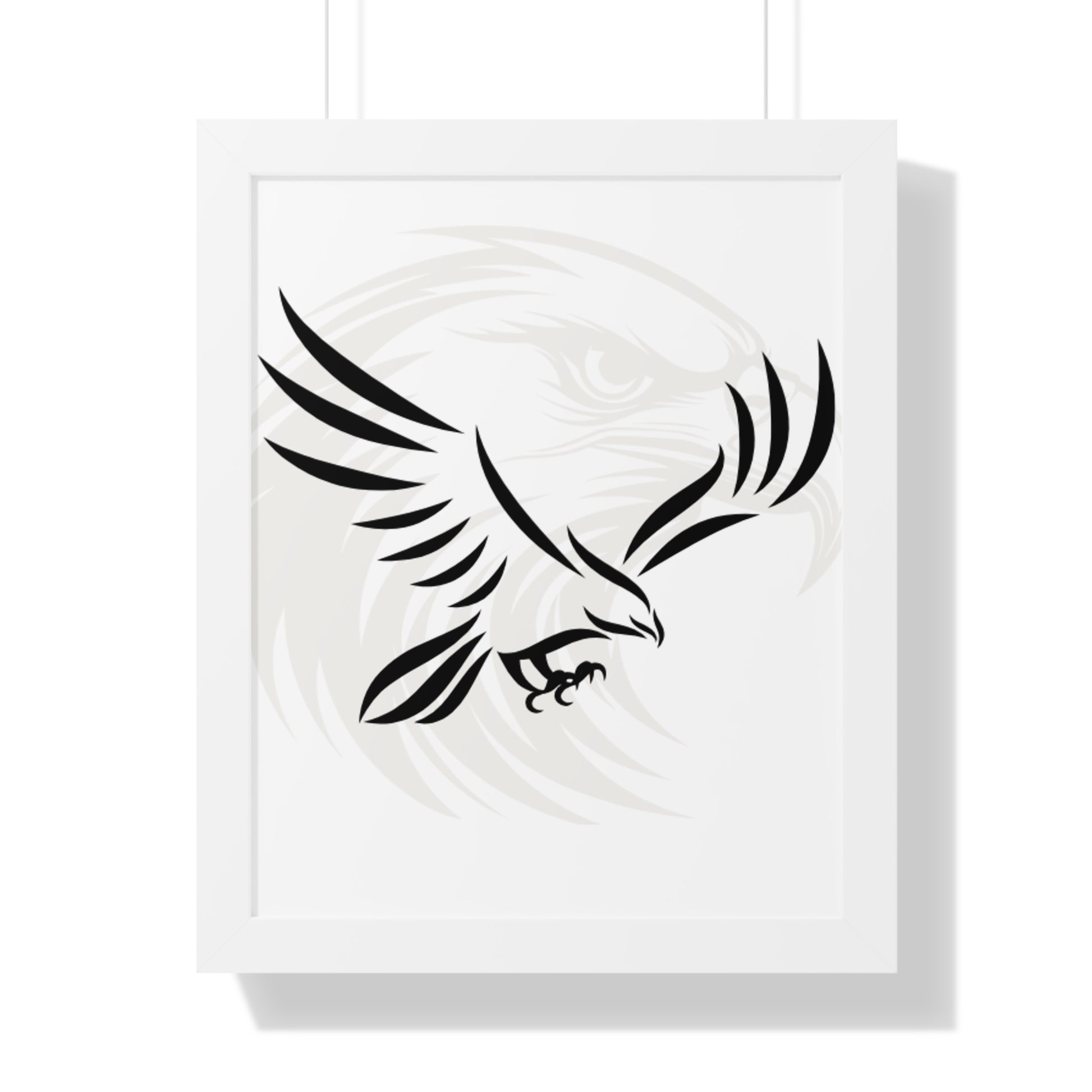 Eagle Wall Art Print, Framed Vertical Poster