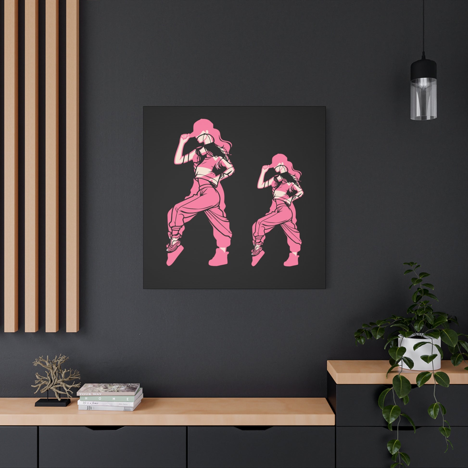 Stylish Dance Art Canvas Print, Modern Wall Decor, Hip Hop Art, Gift for Dancers