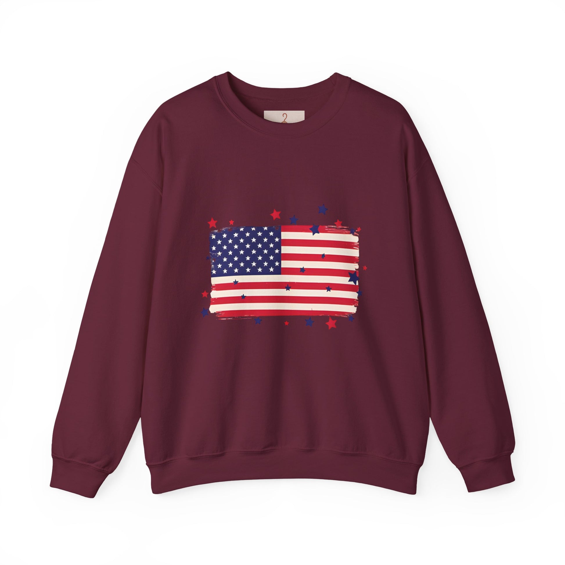 Patriotic American Flag Crewneck Sweatshirt