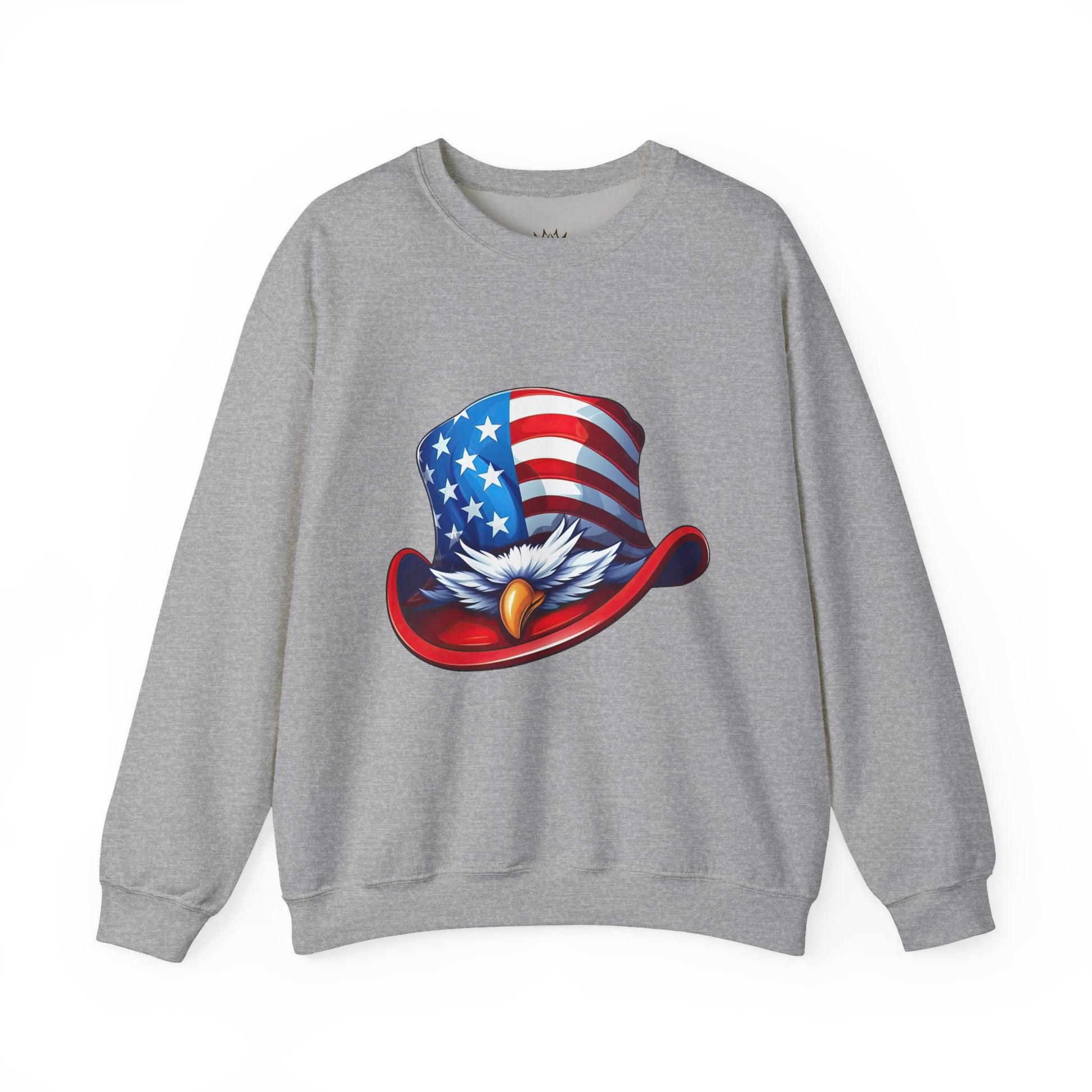 Patriotic Eagle Sweatshirt, USA Pride Crewneck Sweatshirt, Fourth of July Apparel, American Heritage Gift, Independence Day Sweatshirt