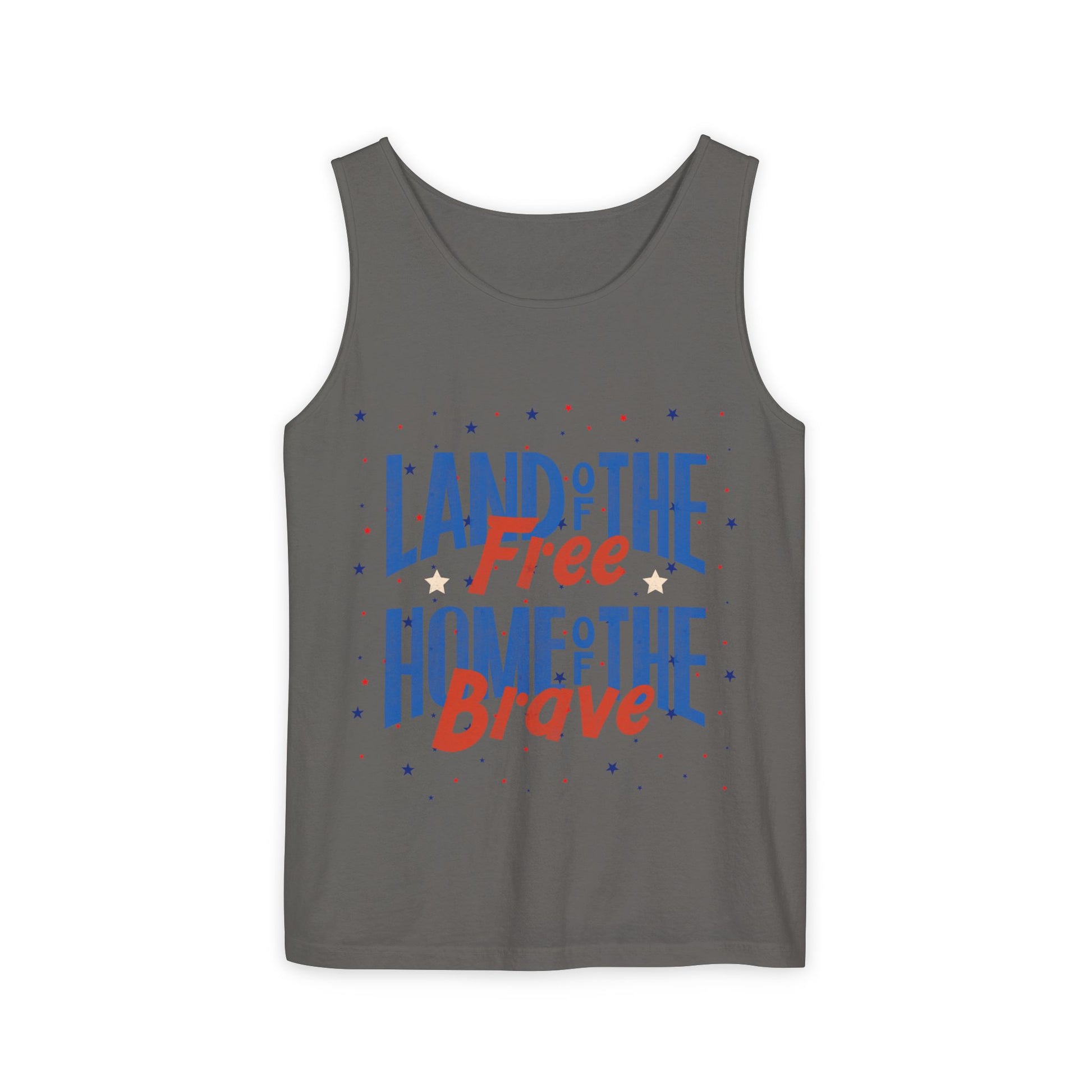 Patriotic "Land of the Free, Home of the Brave" Tank Top