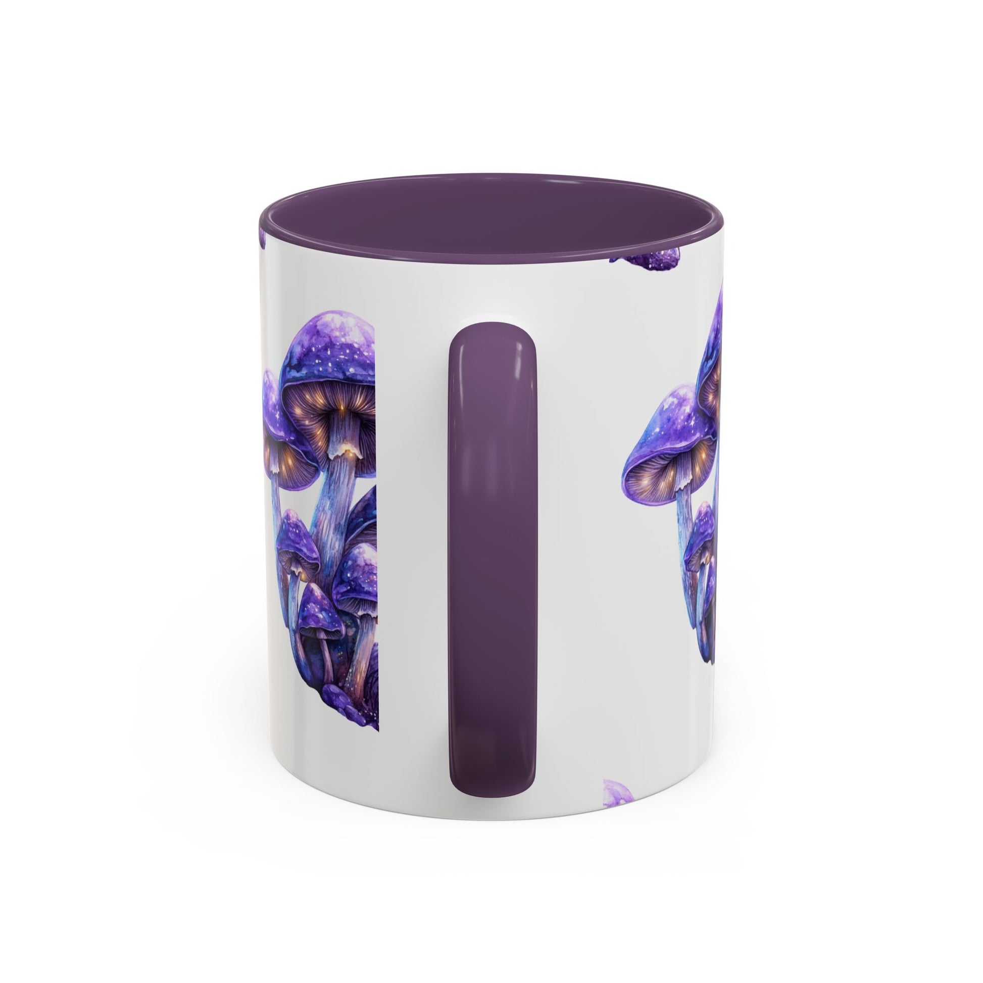 Mystical Mushroom Coffee Mug - Enchanting Purple Design for Nature Lovers