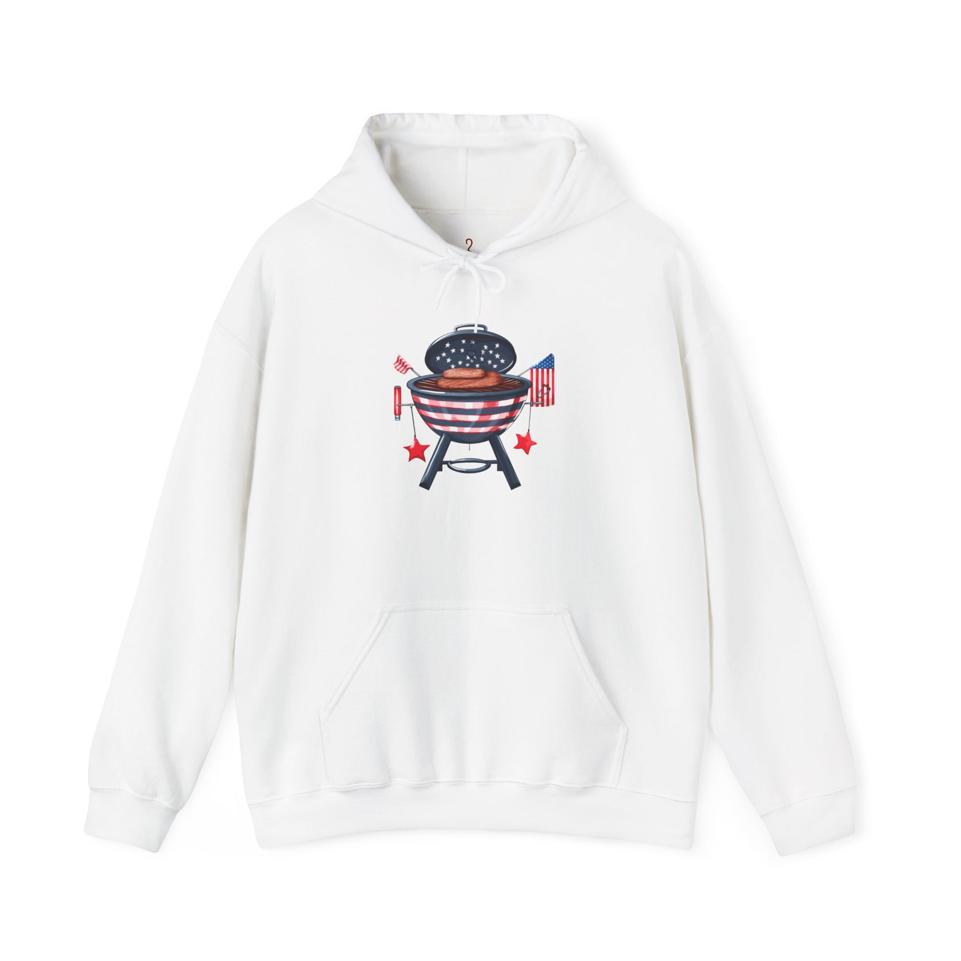 American Flag Grill Hoodie – Patriotic BBQ Sweatshirt for 4th of July