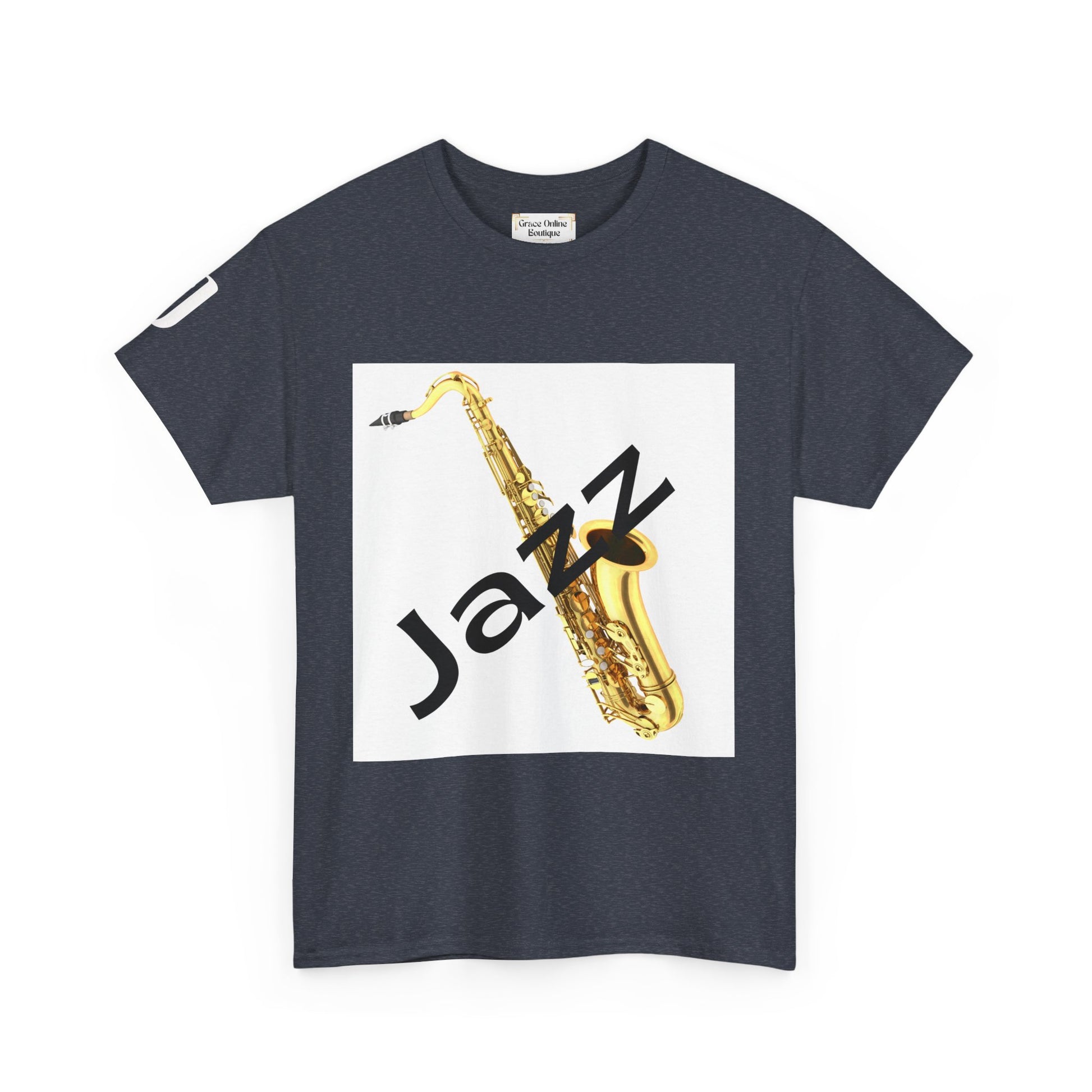 Jazz Saxophone Unisex Heavy Cotton Tee | Music Lover Gift