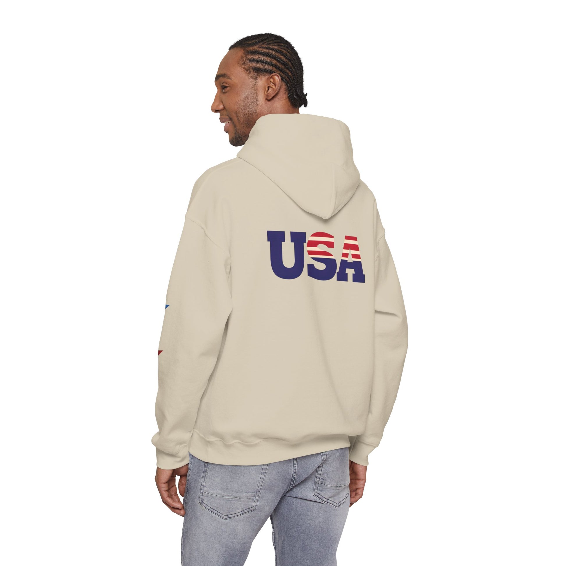 USA Flag Hoodie - Unisex Heavy Blend™ Sweatshirt
