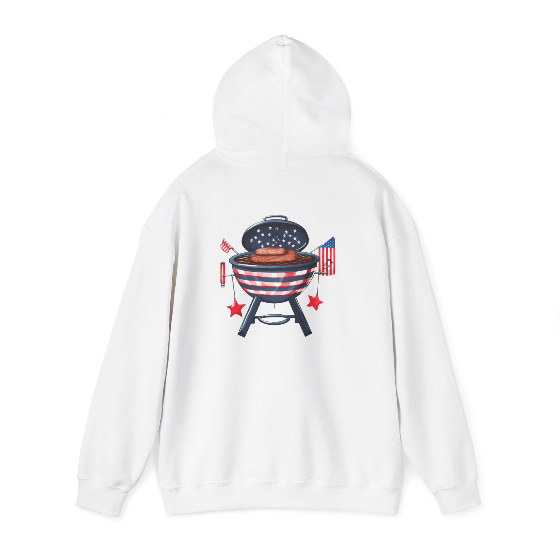 American Flag Grill Hoodie – Patriotic BBQ Sweatshirt for 4th of July