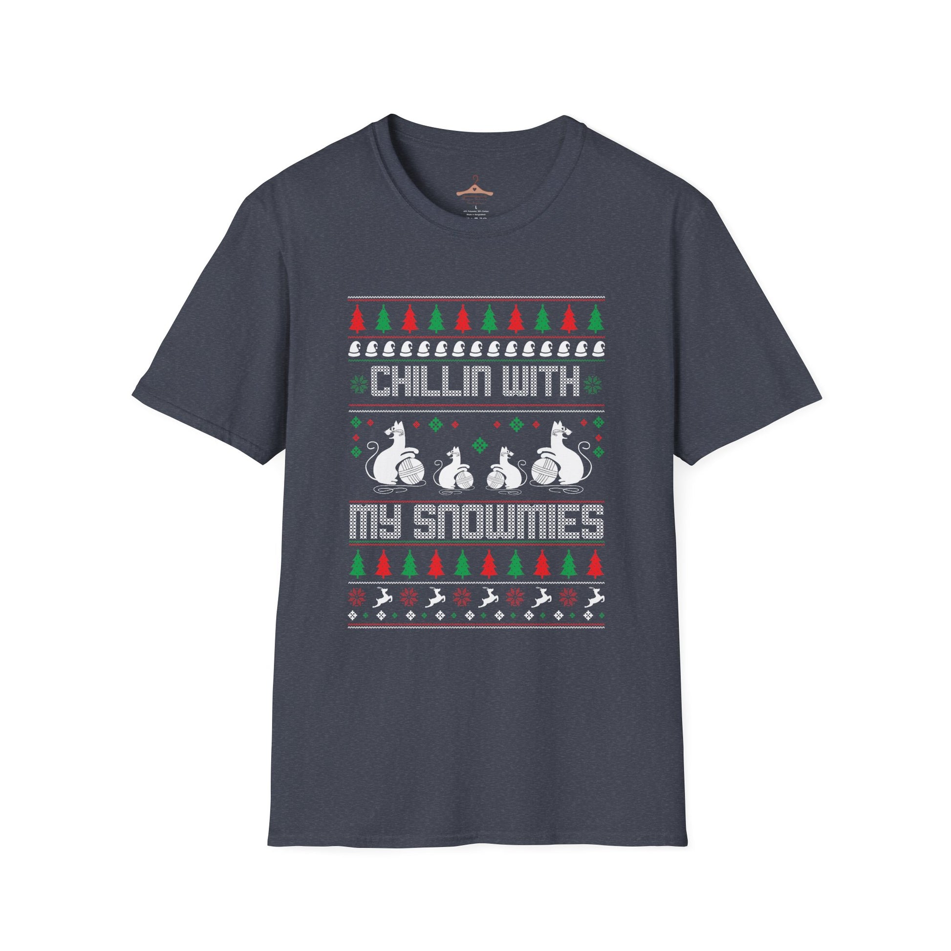 Chillin' With My Snowmies T-Shirt — Funny Christmas Ugly Sweater Ski Snowman Tee