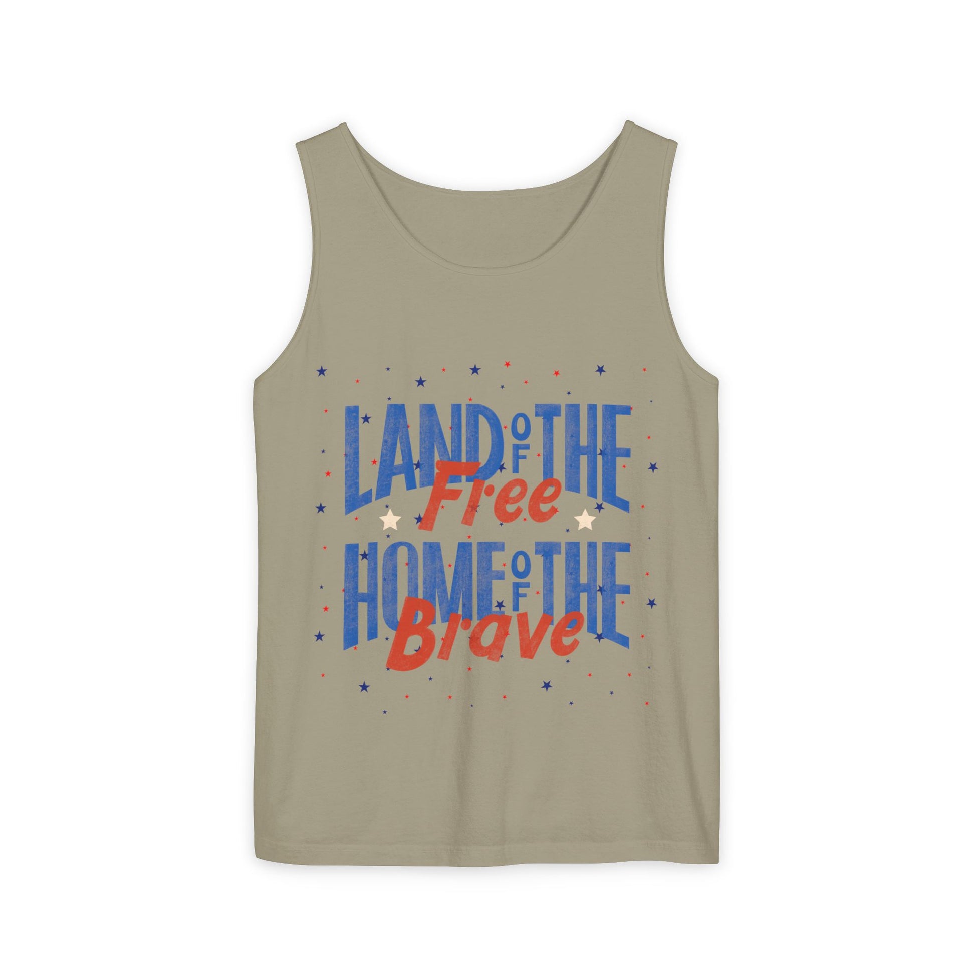 Patriotic "Land of the Free, Home of the Brave" Tank Top