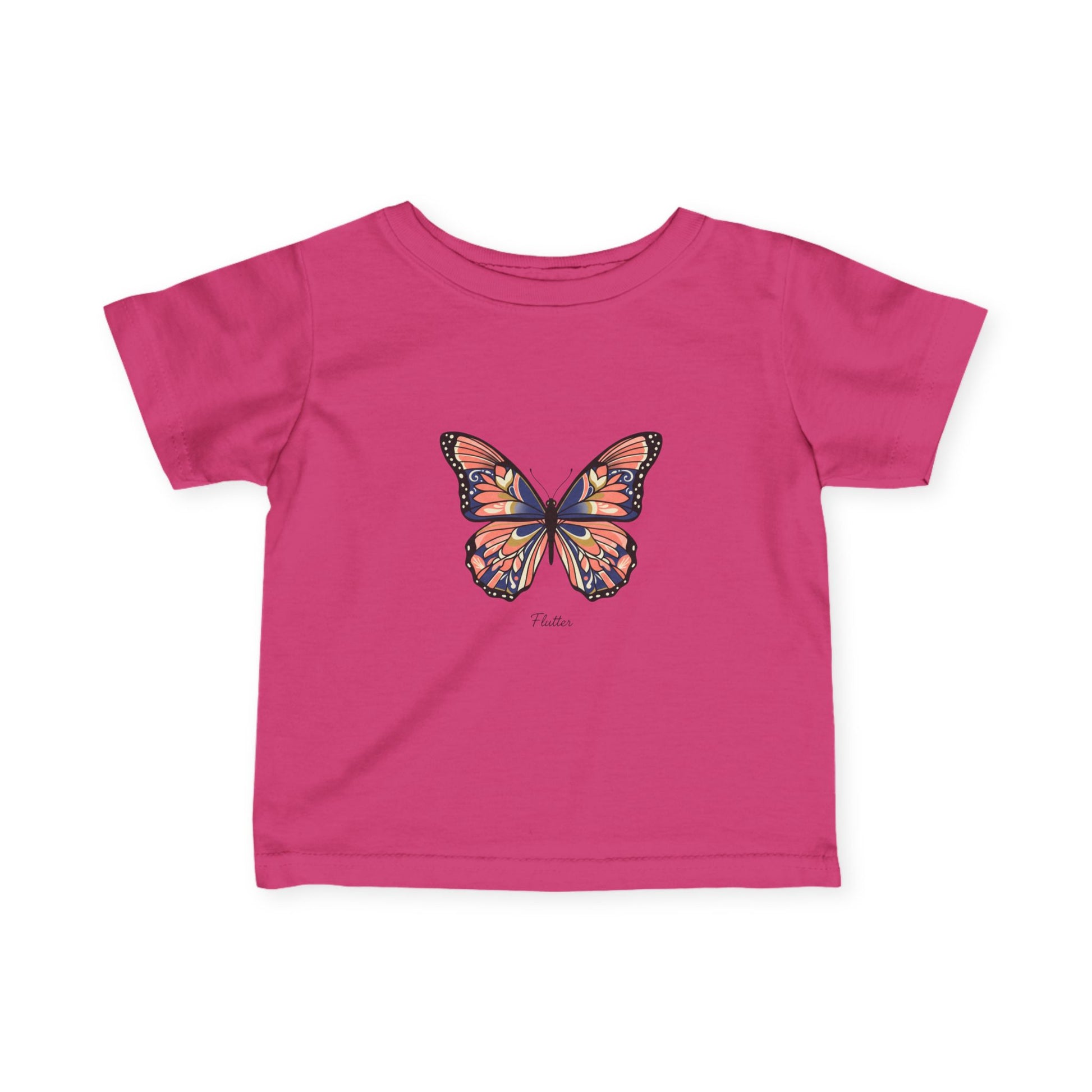 Infant Butterfly Tee — Colorful Monarch Baby T-Shirt, Soft Newborn Gift
