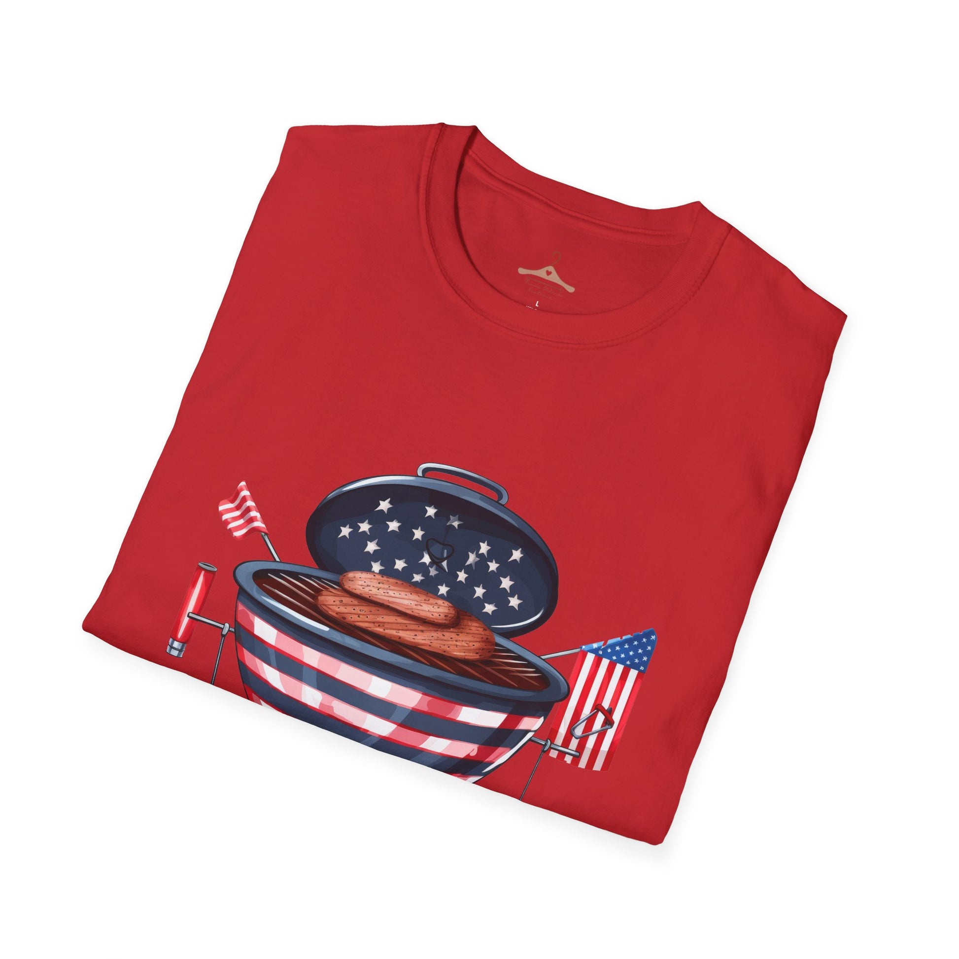 Patriotic Grill T-Shirt — American BBQ Fourth of July Cookout Tee