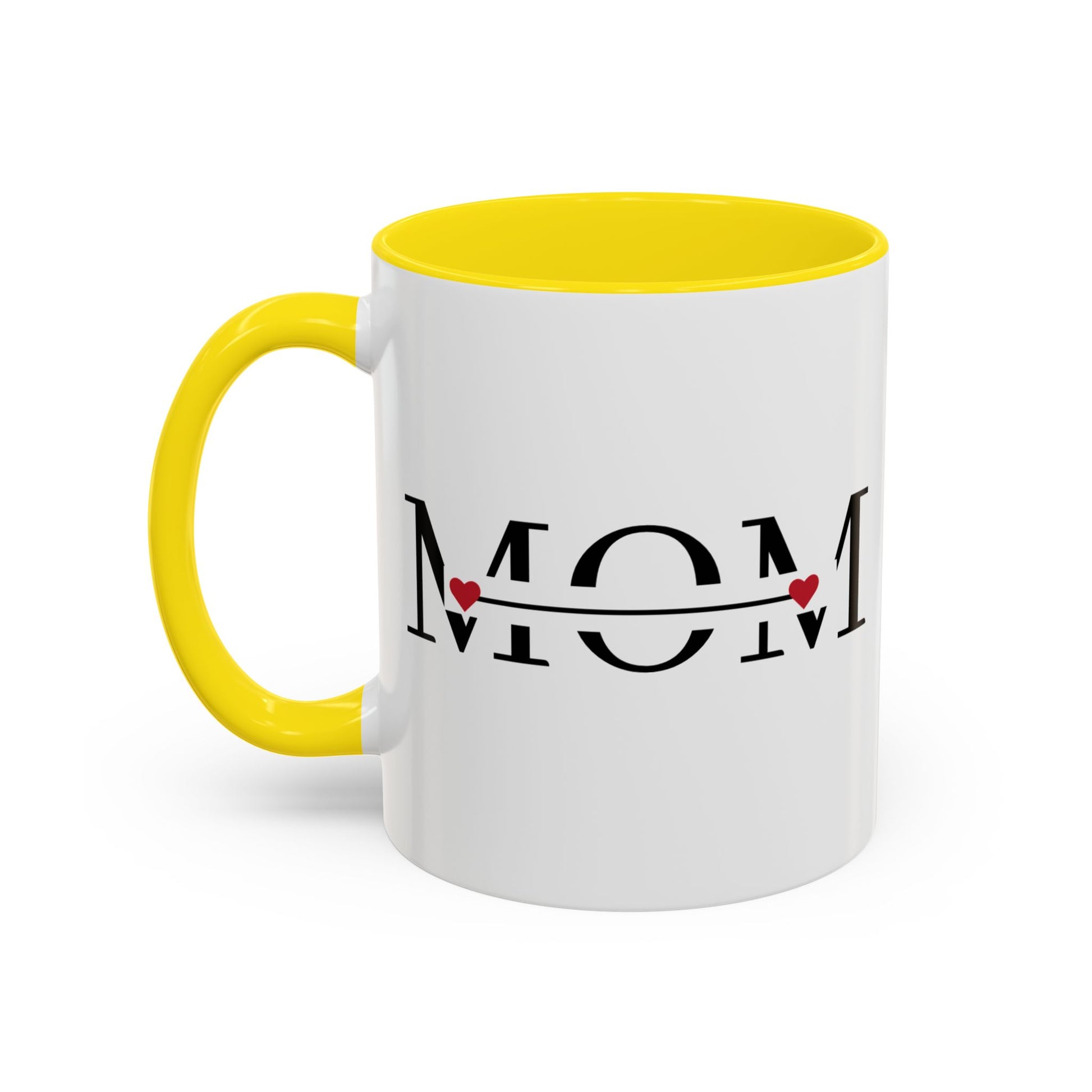Mom Heart Accent Coffee Mug