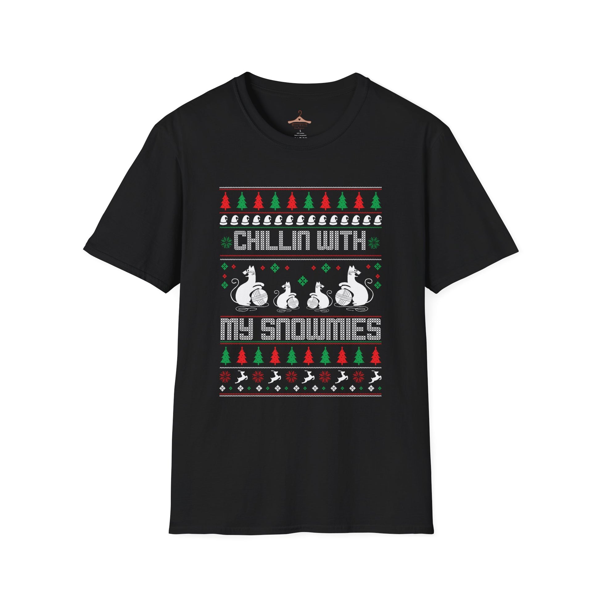 Chillin' With My Snowmies T-Shirt — Funny Christmas Ugly Sweater Ski Snowman Tee