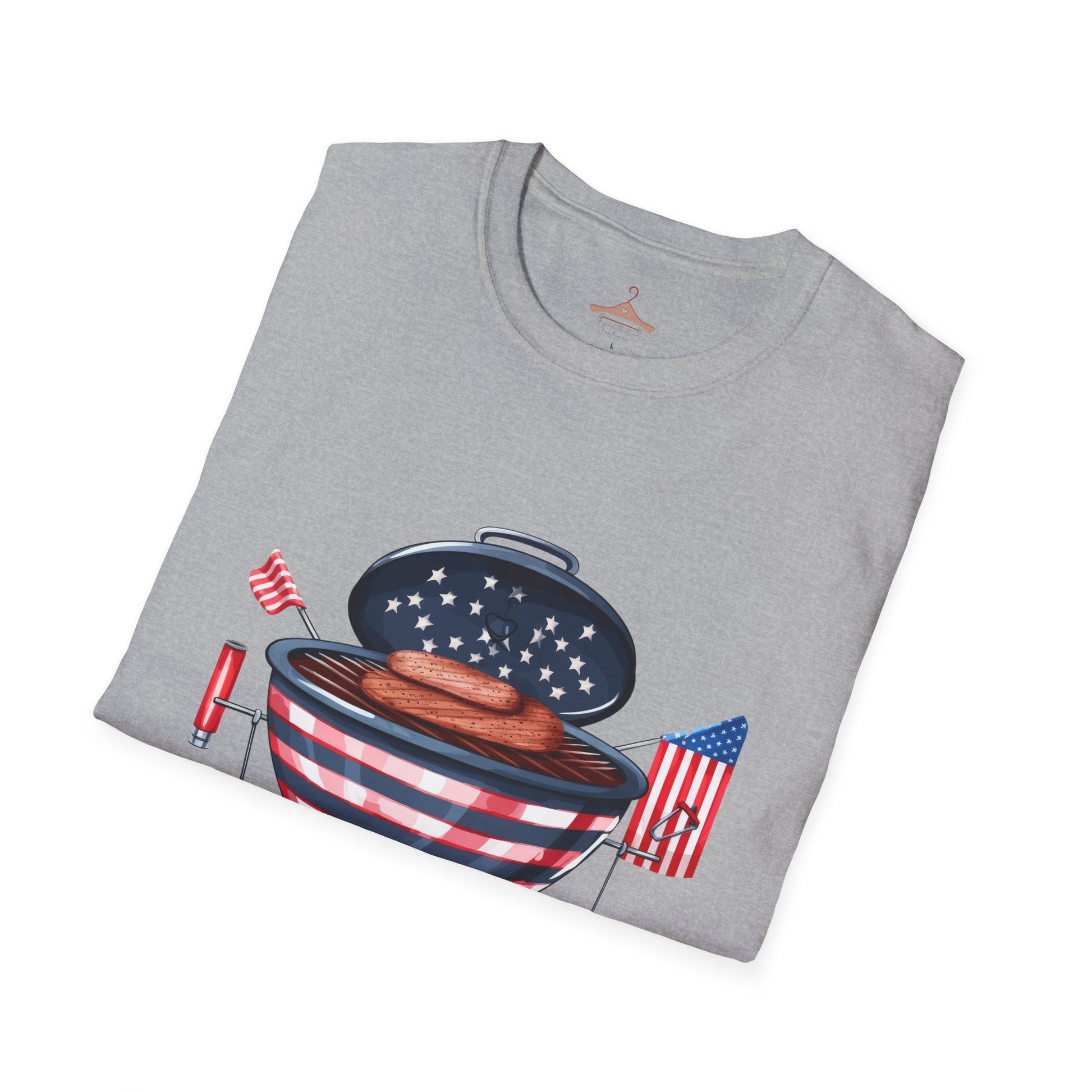 Patriotic Grill T-Shirt — American BBQ Fourth of July Cookout Tee