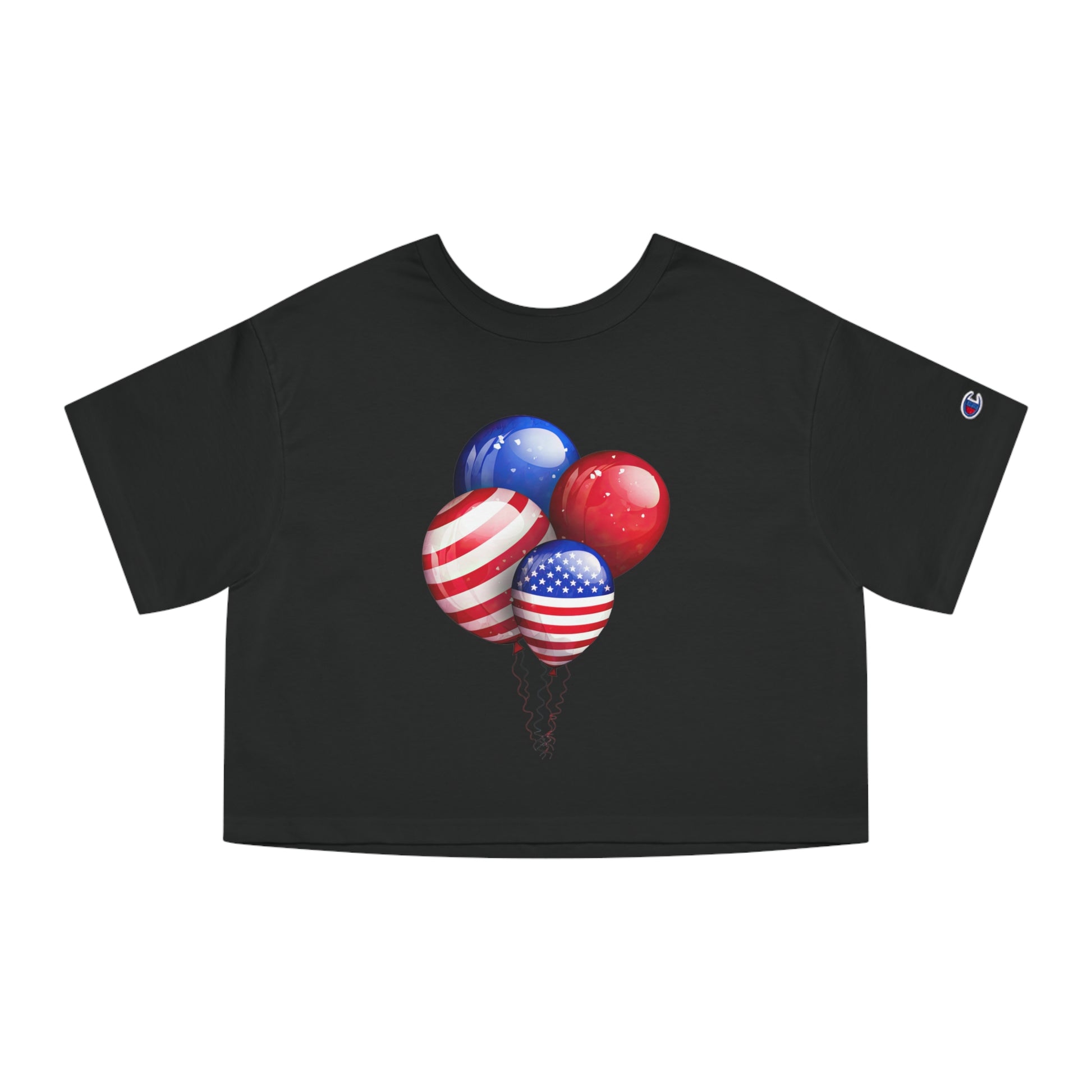 Patriotic Balloons Cropped T-Shirt