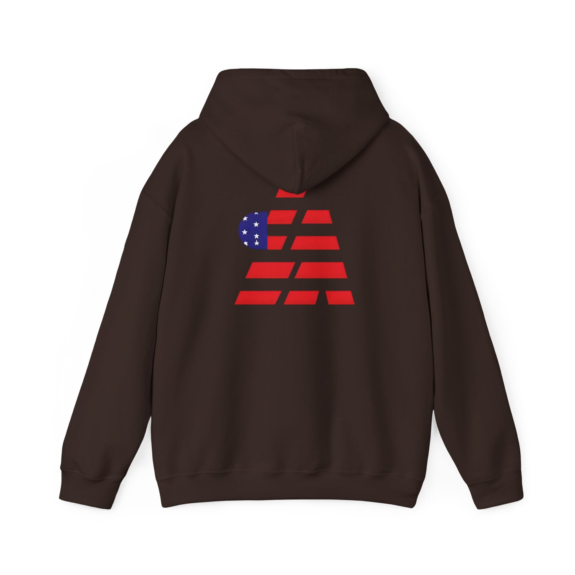 Patriotic Graphic Hoodie - Unisex Heavy Blend Sweatshirt with Flag Design