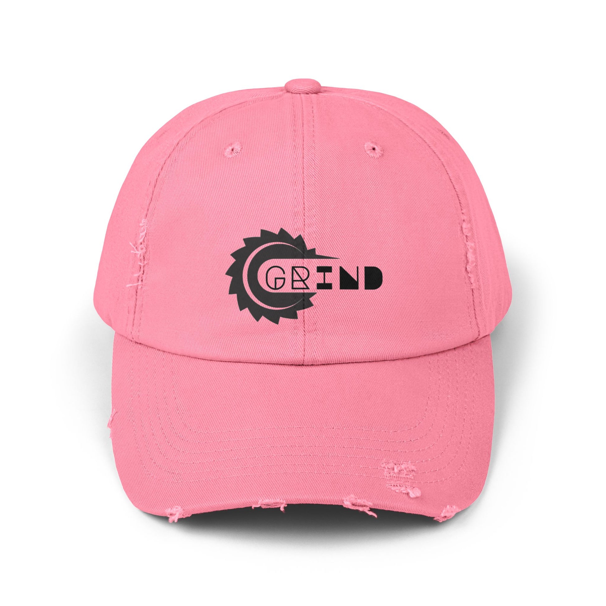 Grind Unisex Distressed Cap - Trendy Casual Hat, Gifts for Him and Her