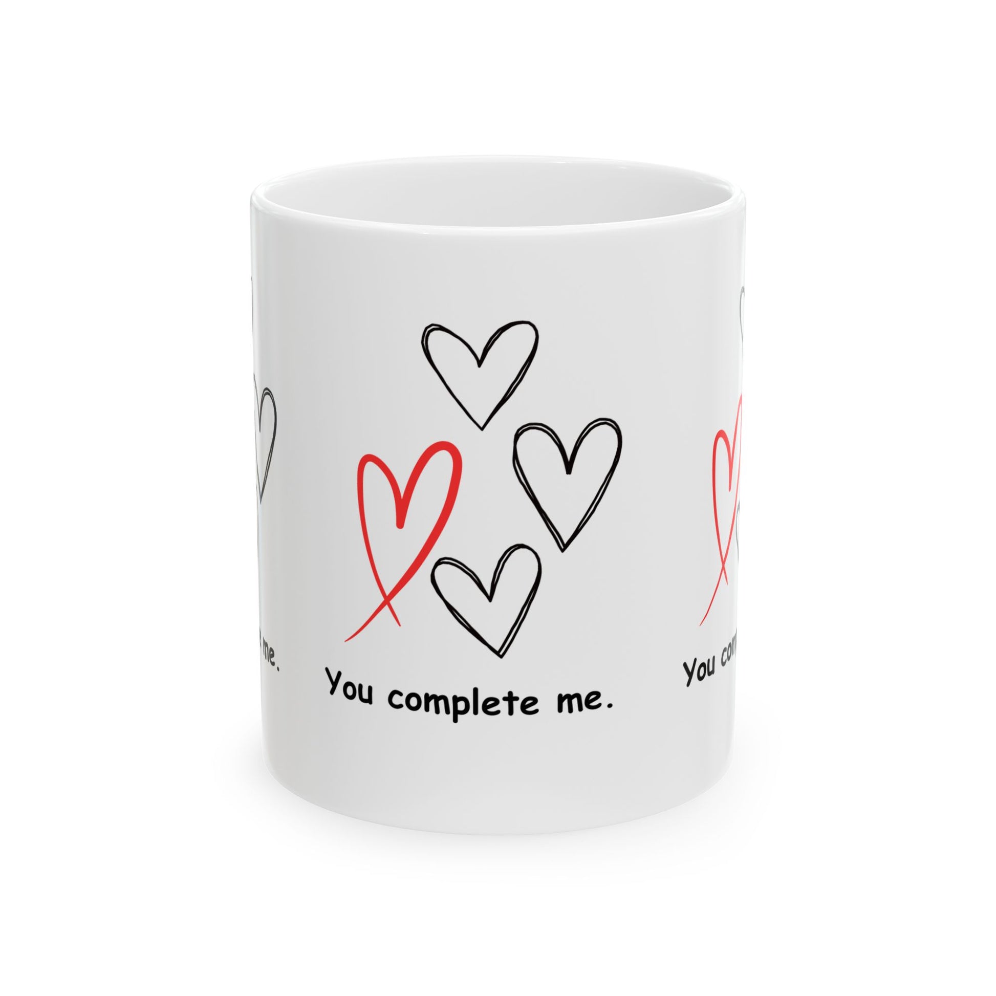 Romantic Heart Mug, Sweetheart Gift, Valentine's Day Mug