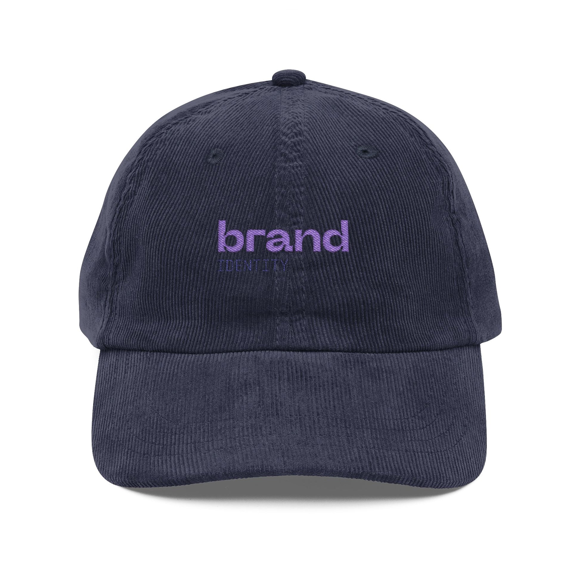 Vintage Corduroy Cap — Embroidered "brand" Dad Hat
