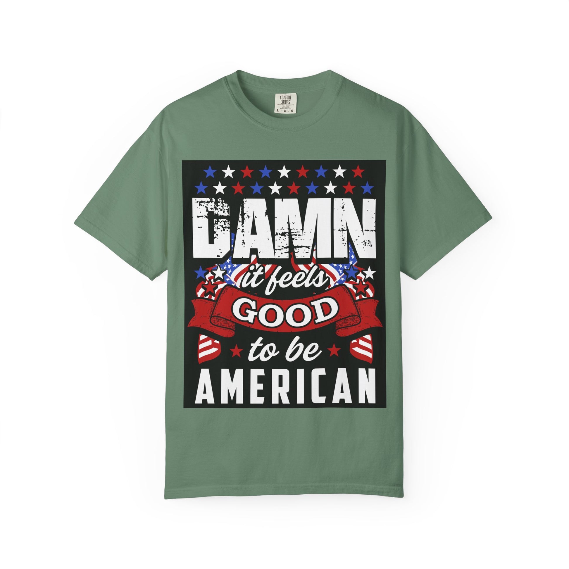 Patriotic Unisex T-Shirt: "Damn It Feels Good to Be American" - Perfect for Independence Day