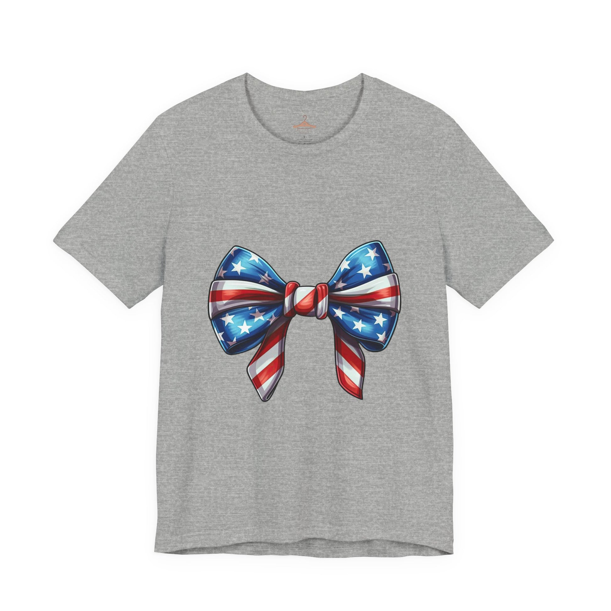American Flag Bow T-Shirt — Patriotic 4th of July Tee