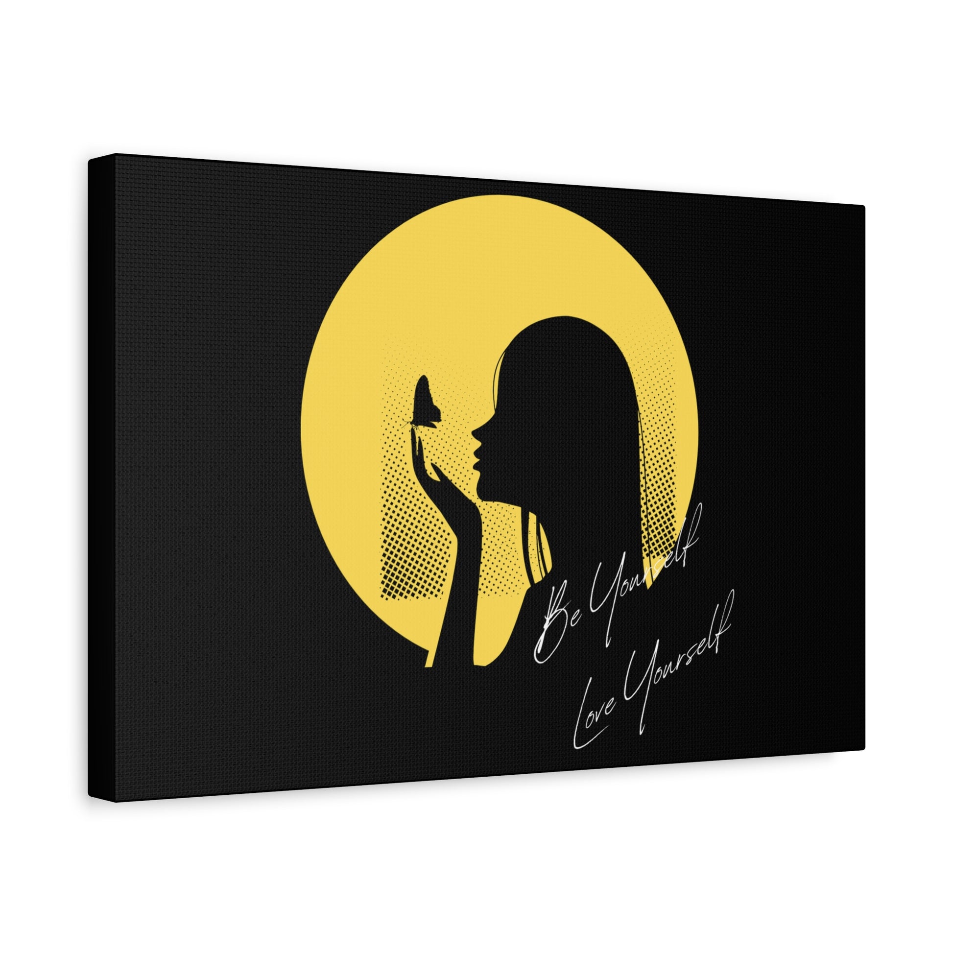 Inspirational Canvas Art, Self-Love Decor, Motivational Wall Art, Butterfly Print