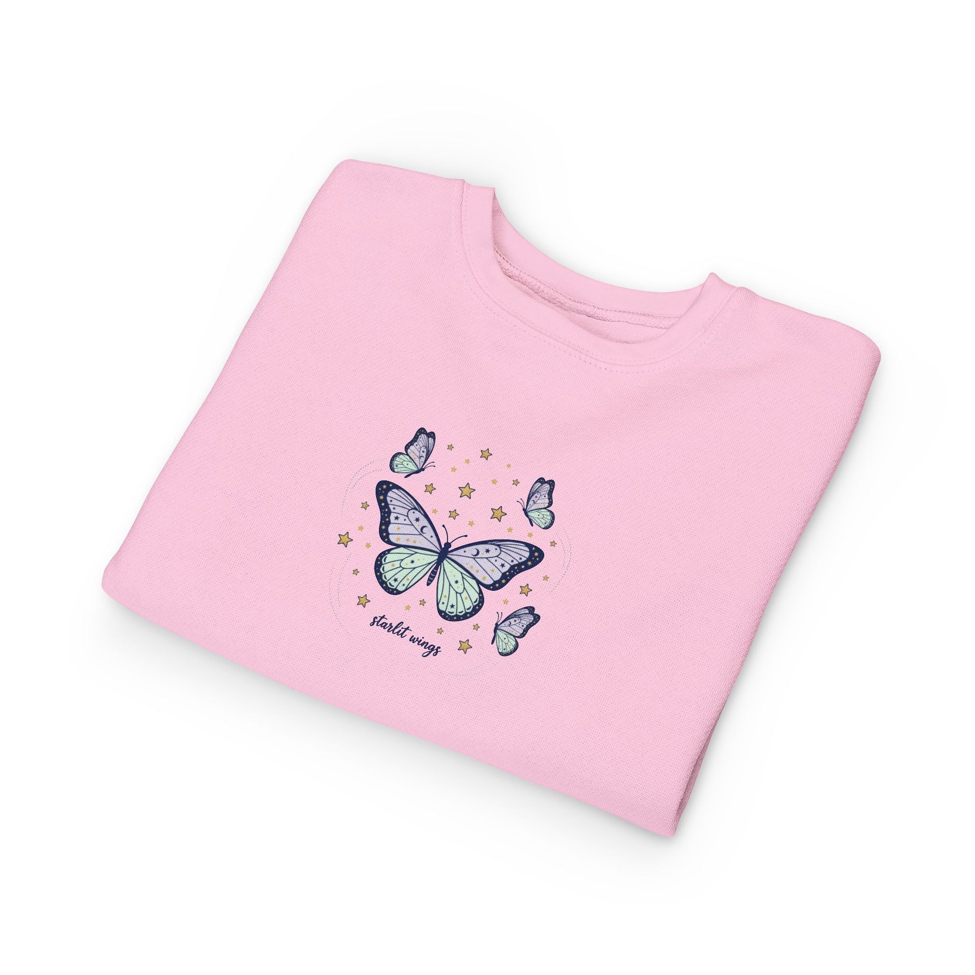 Butterfly Wings Toddler Sweatshirt — Purple Green Cute Kids Pullover