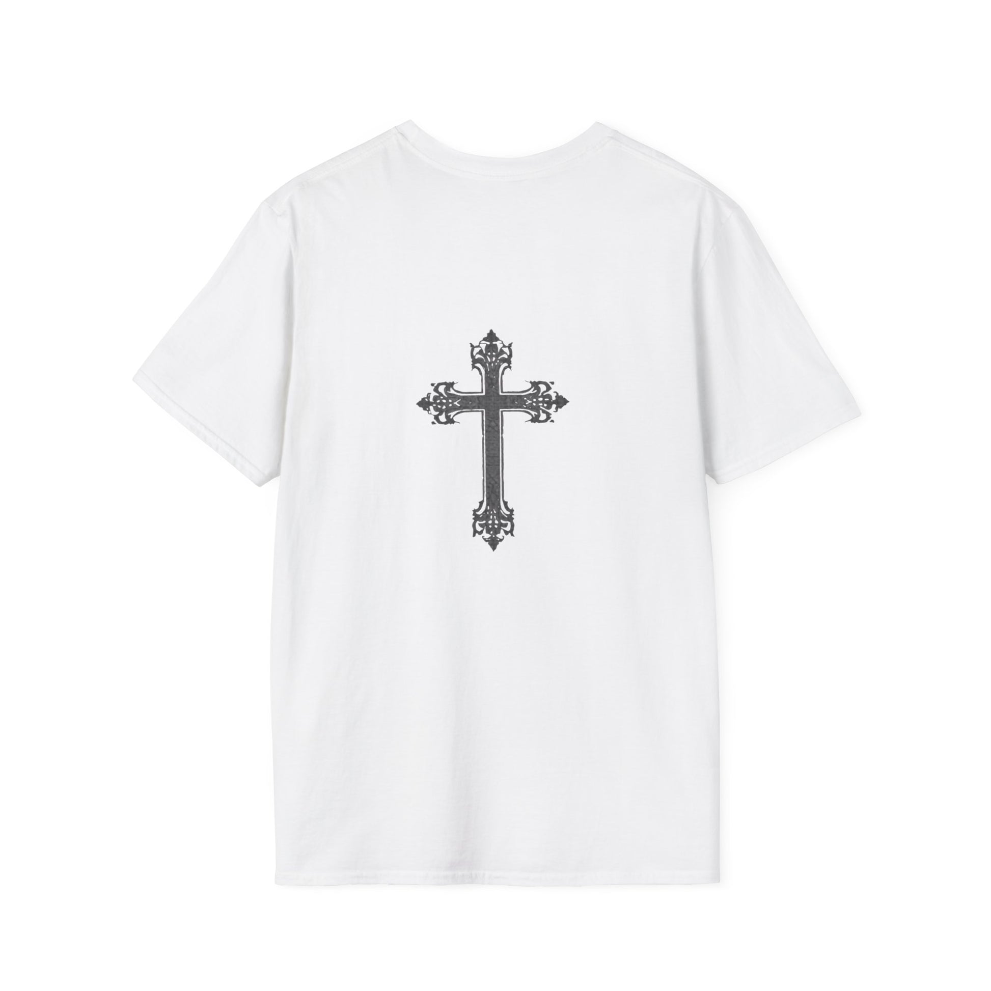 Ornate Gothic Cross T-Shirt - Vintage Religious Graphic Tee