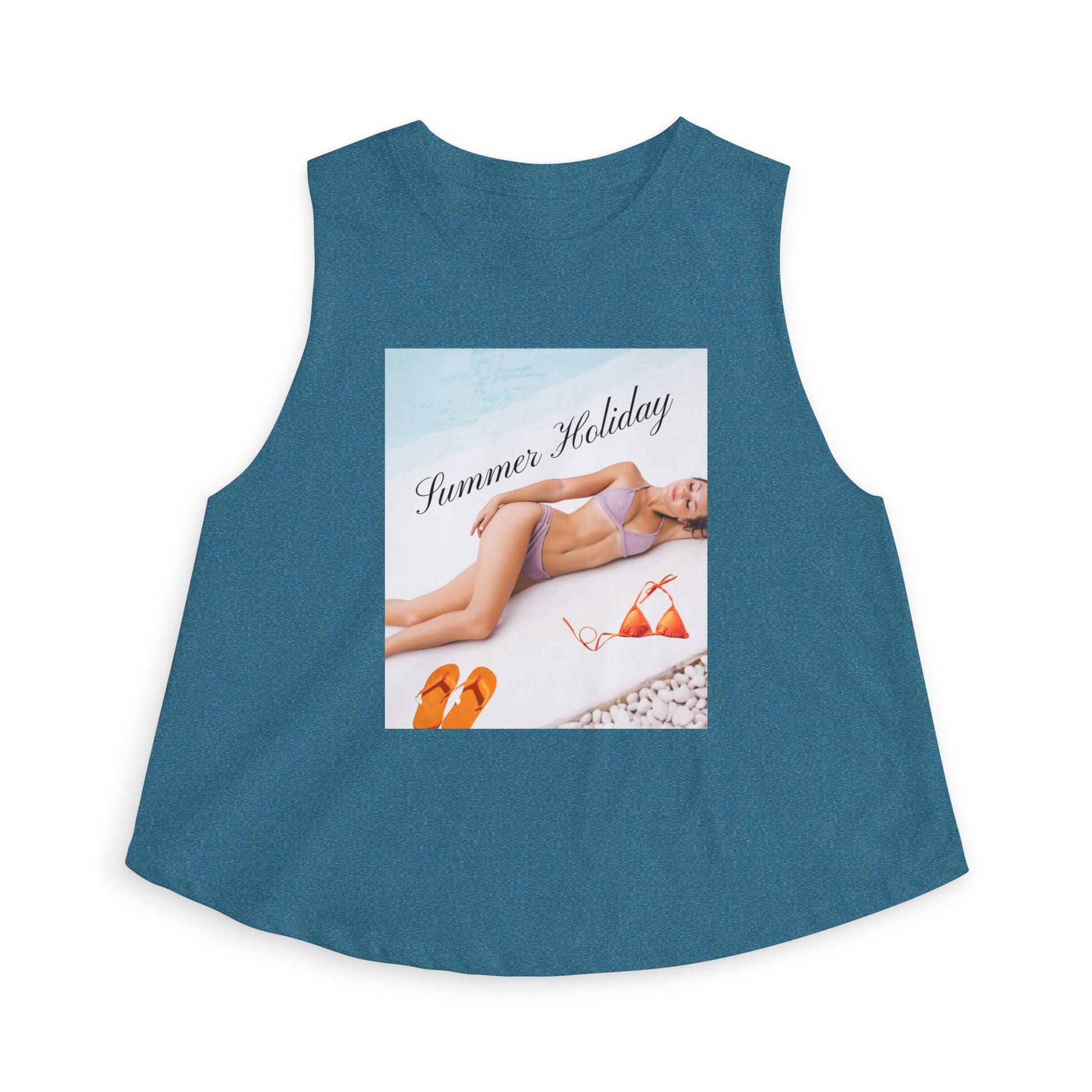 Summer Holiday Women's Crop Top — Beach Vibes Graphic Tank
