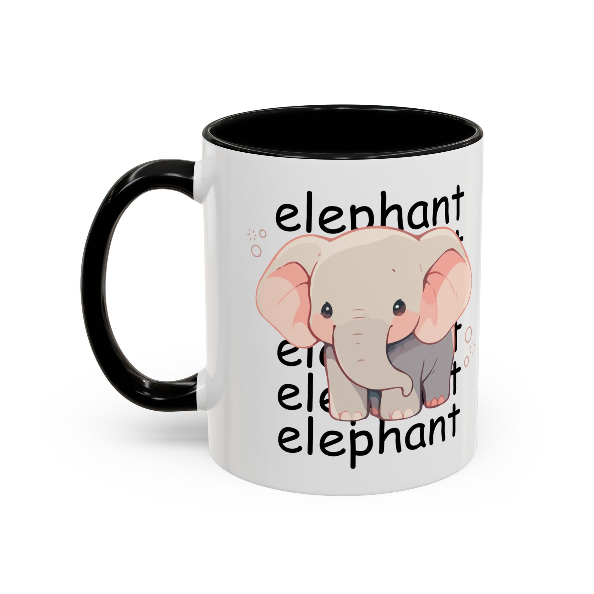 Cute Elephant Accent Coffee Mug | Perfect Gift for Animal Lovers, Nursery Decor, Funny Quote, Unique Drinkware, Birthday Present