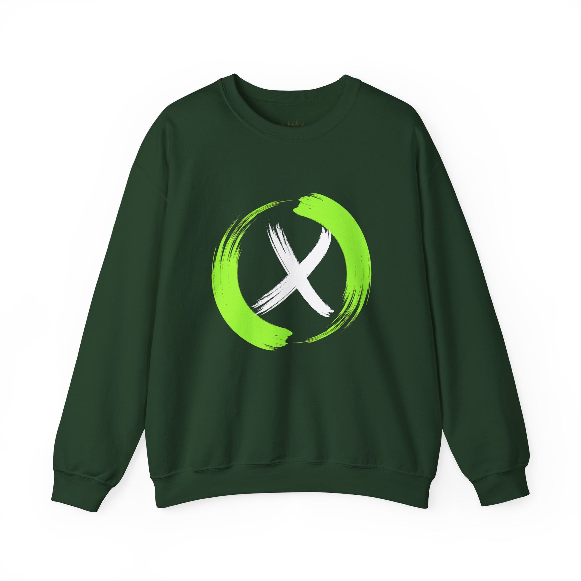 Eco-Friendly Unisex Crewneck Sweatshirt with Brush Stroke Design