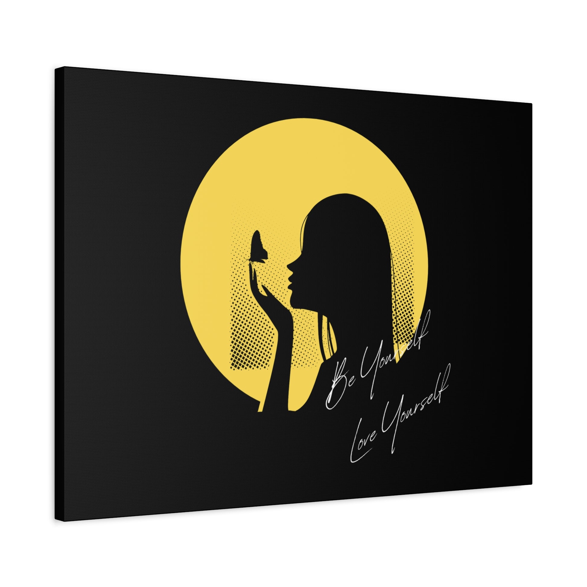 Inspirational Canvas Art, Self-Love Decor, Motivational Wall Art, Butterfly Print