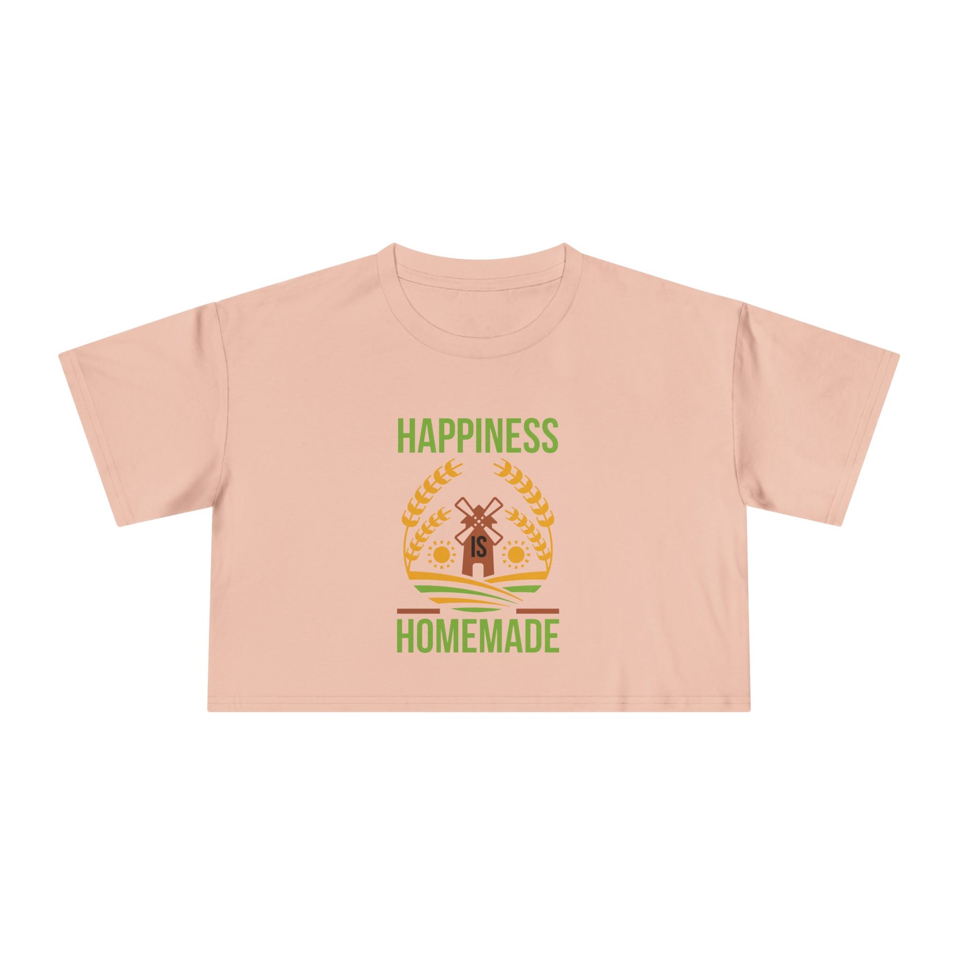 Happiness Is Homemade Women’s Crop Tee — Retro Kitchen Baking Graphic